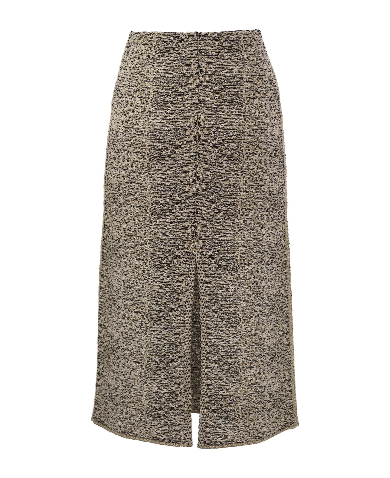 Fabiana Filippi Tweed Stitch Pencil Skirt - Black/gold スカート
