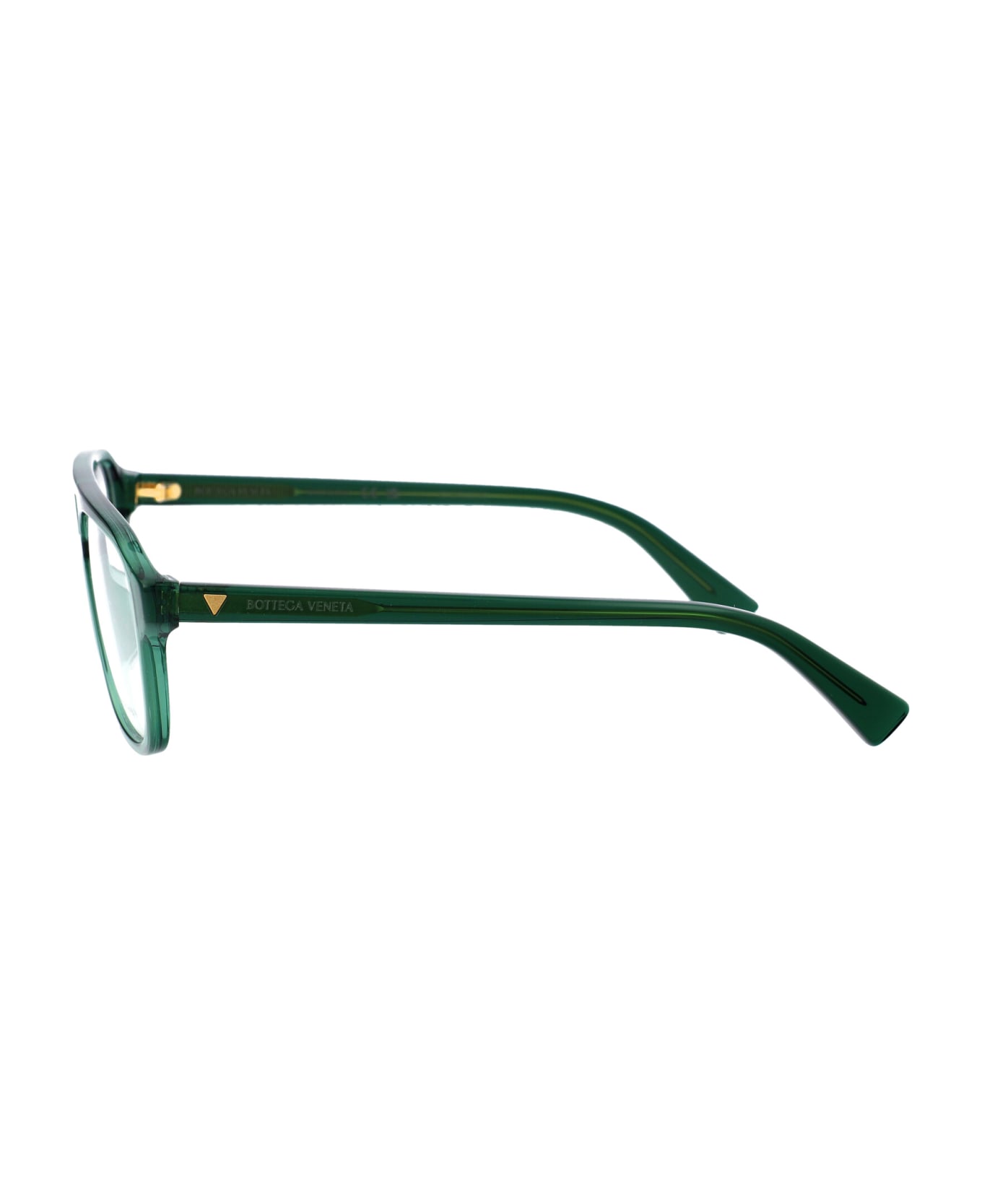 Bottega Veneta Eyewear Bv1294o Glasses - 003 GREEN GREEN TRANSPARENT
