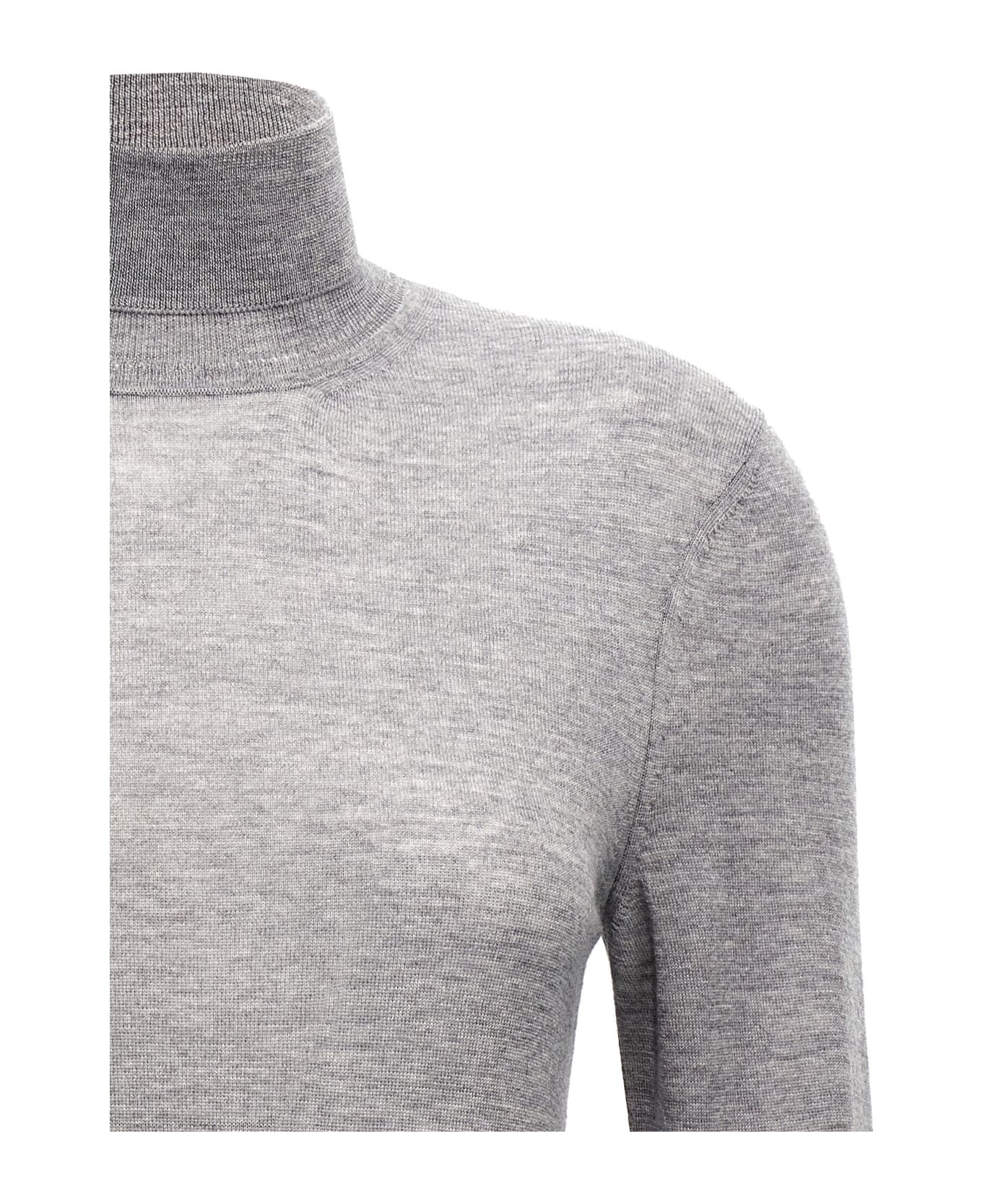 Saint Laurent 
cassandre
 Turtleneck Sweater - Gray