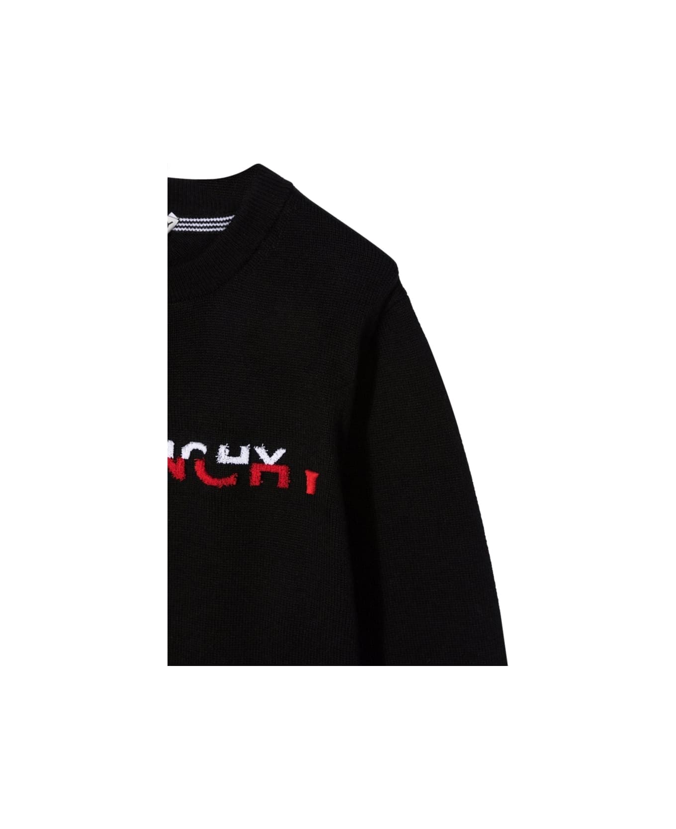Givenchy Knitted Jumper Givenchy "slipt" Tuffting Embroidery. - BLACK