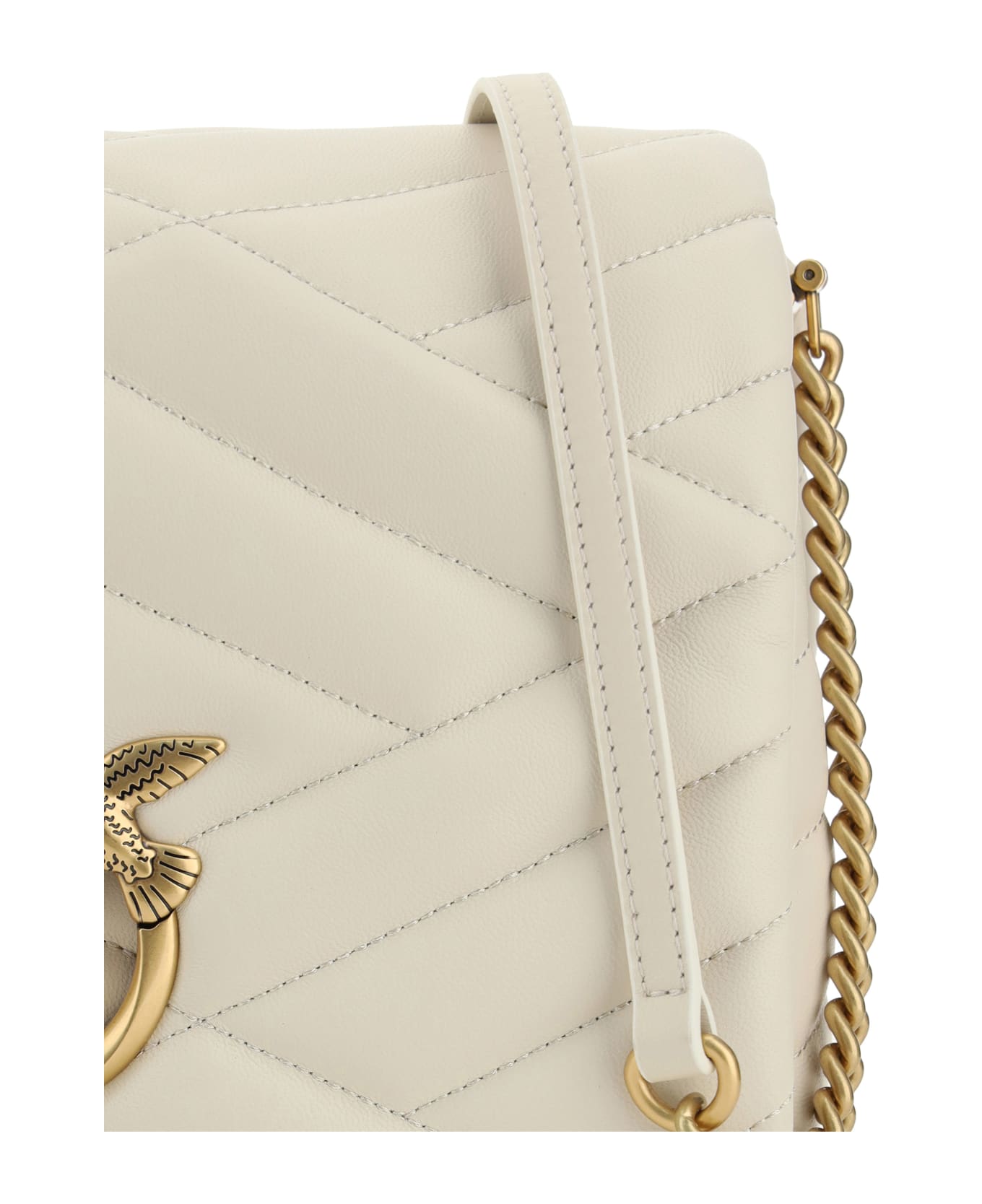 Pinko Classic Love Click Puff Bag - White