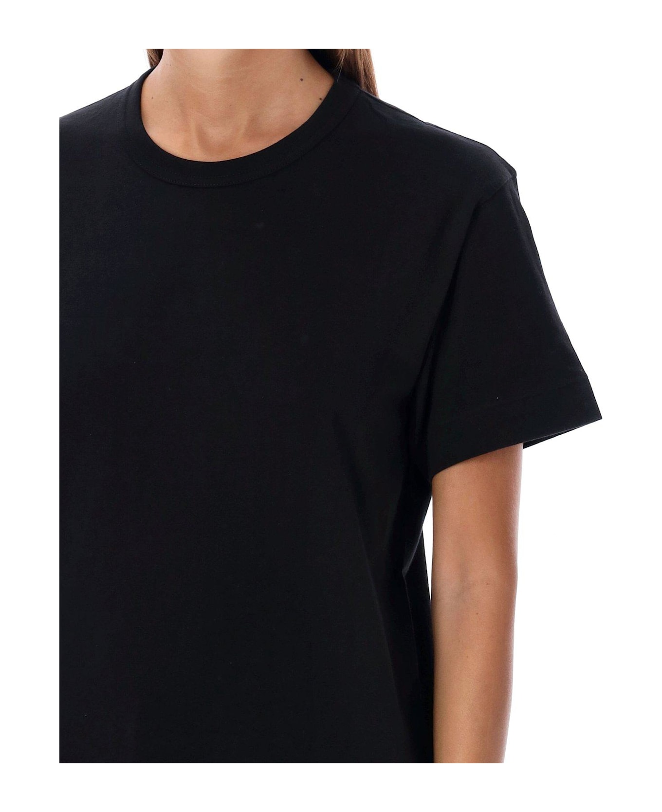 Comme des Garçons Play Logo Detailed Crewneck T-shirt - Black