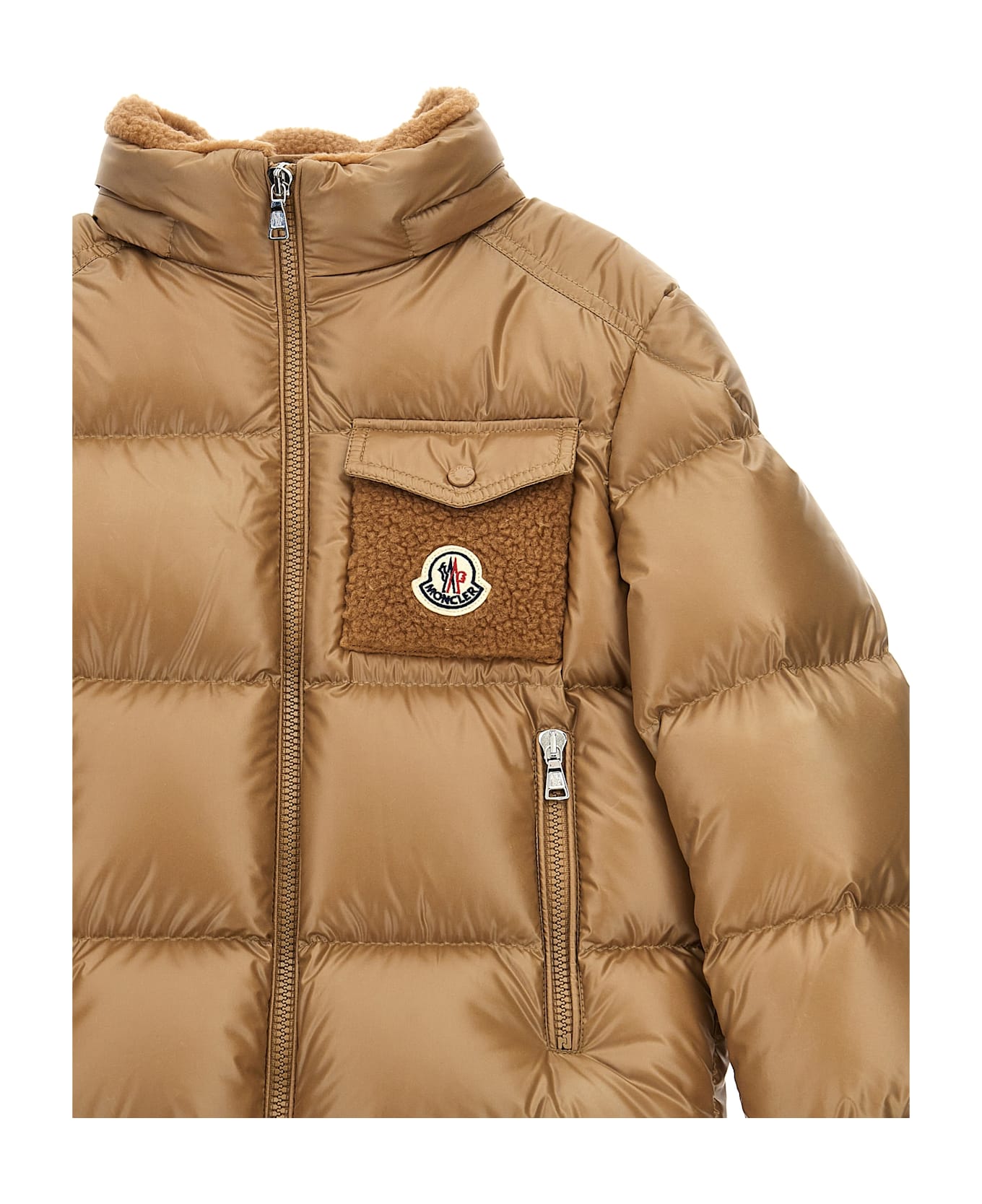 Moncler 'yule' Down Jacket - Beige