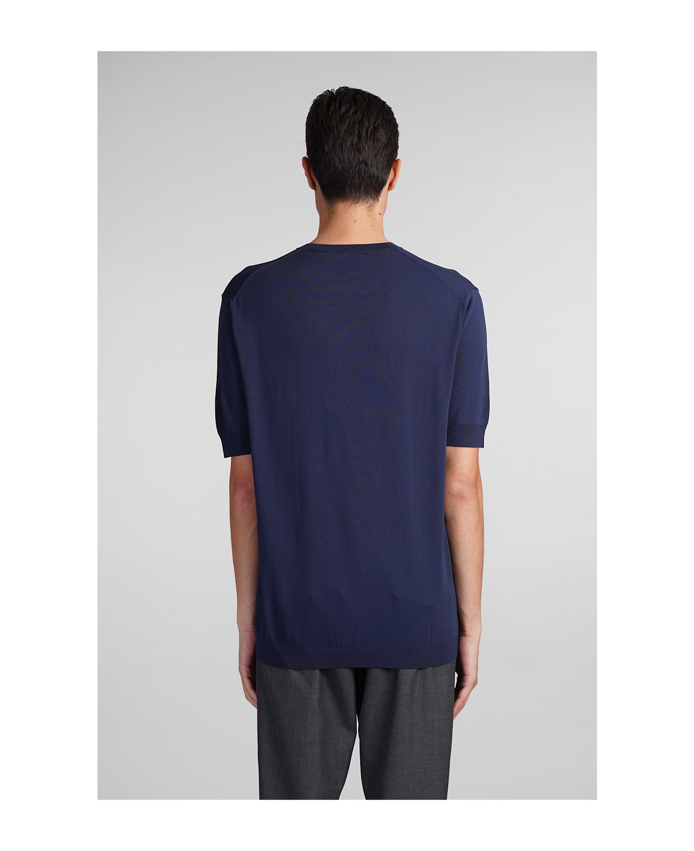 Low Brand K186 T-shirt In Blue Viscose - blue