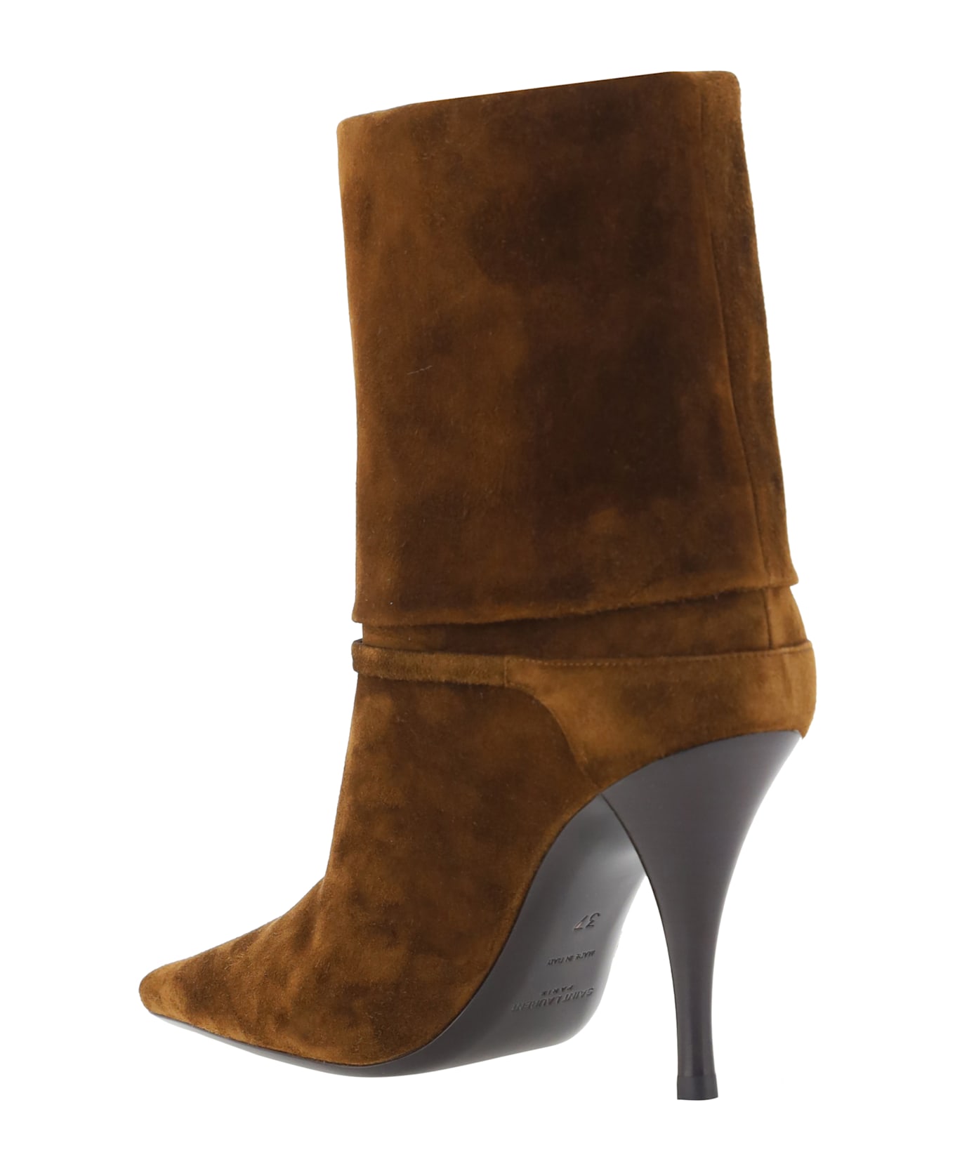 Saint Laurent Vicky Ankle Boots - Land