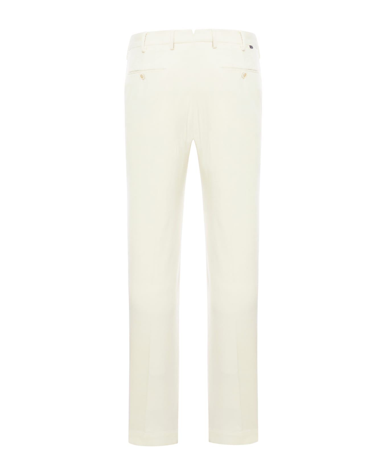 Incotex Cotton Trousers With Pleats - White