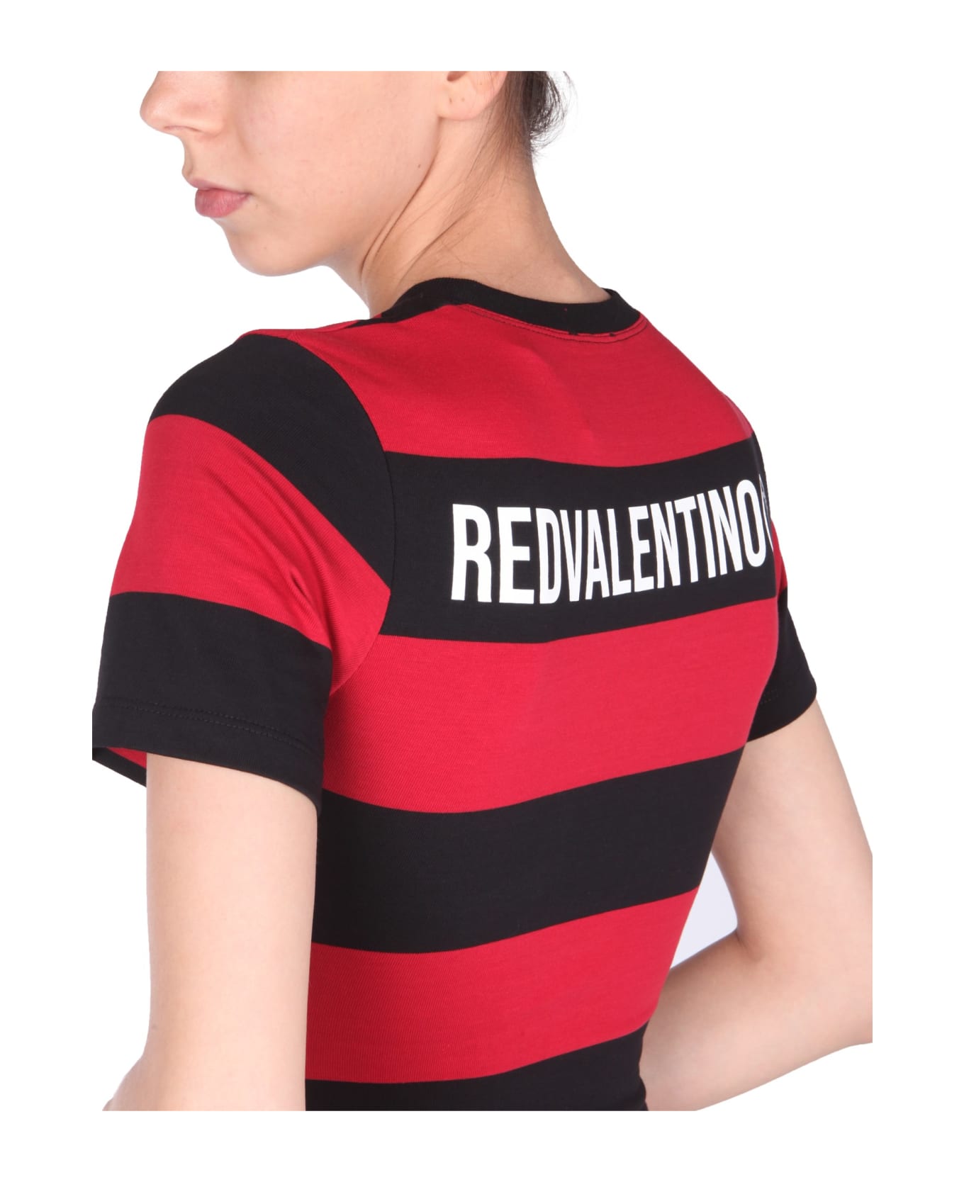 RED Valentino Striped Tube Dress - Rosso e Nero