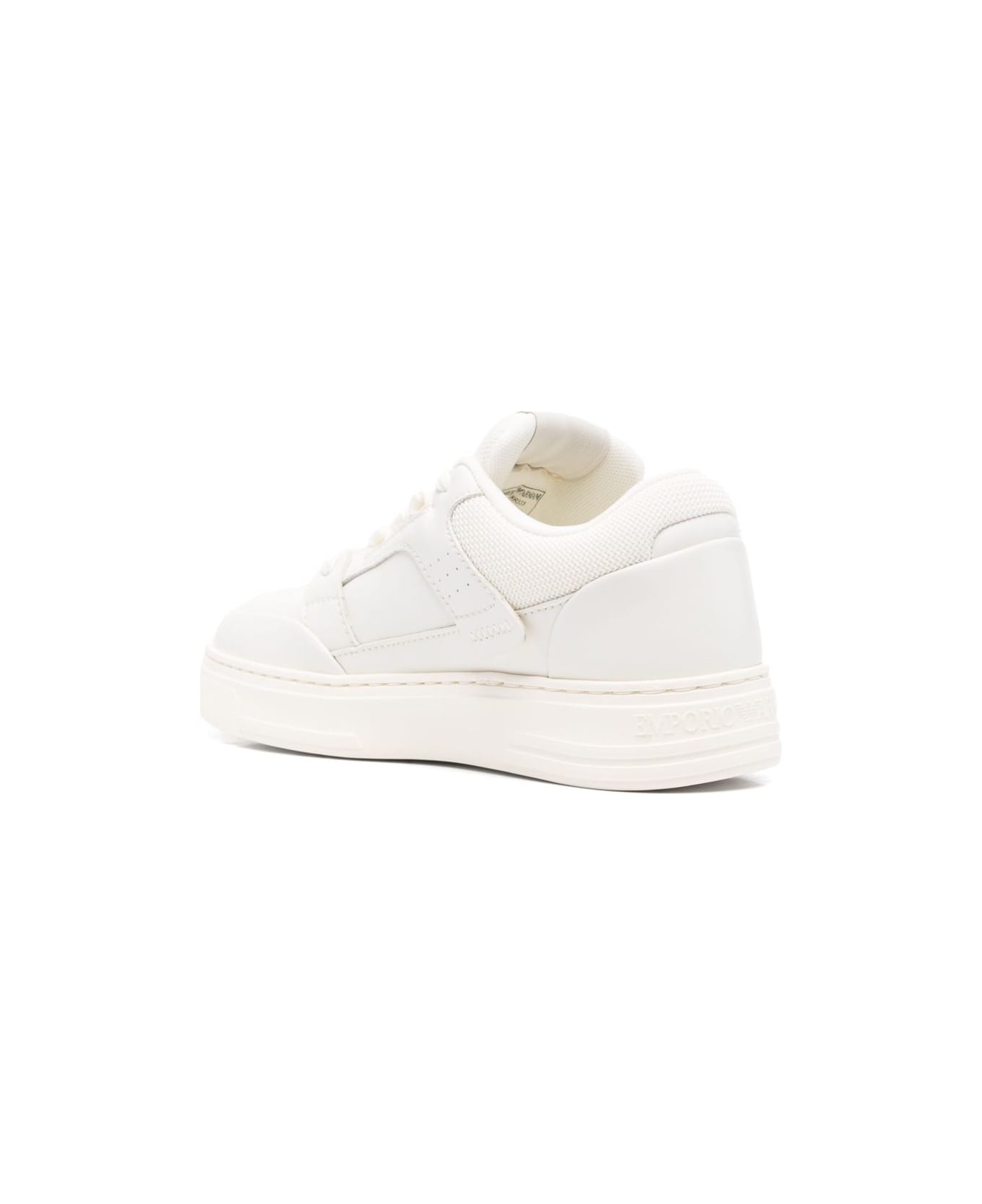 Emporio Armani Leather Sneakers - White