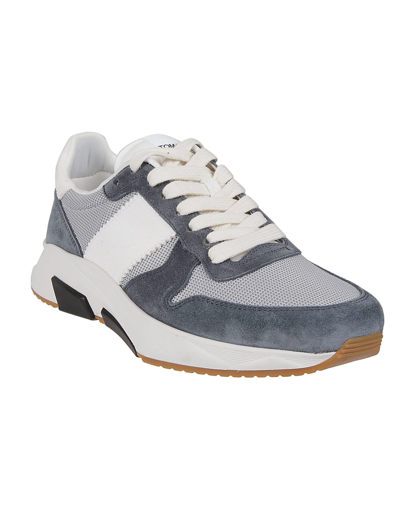 Tom Ford Jago Low Top Sneakers - Silver/petrol Blue/white スニーカー