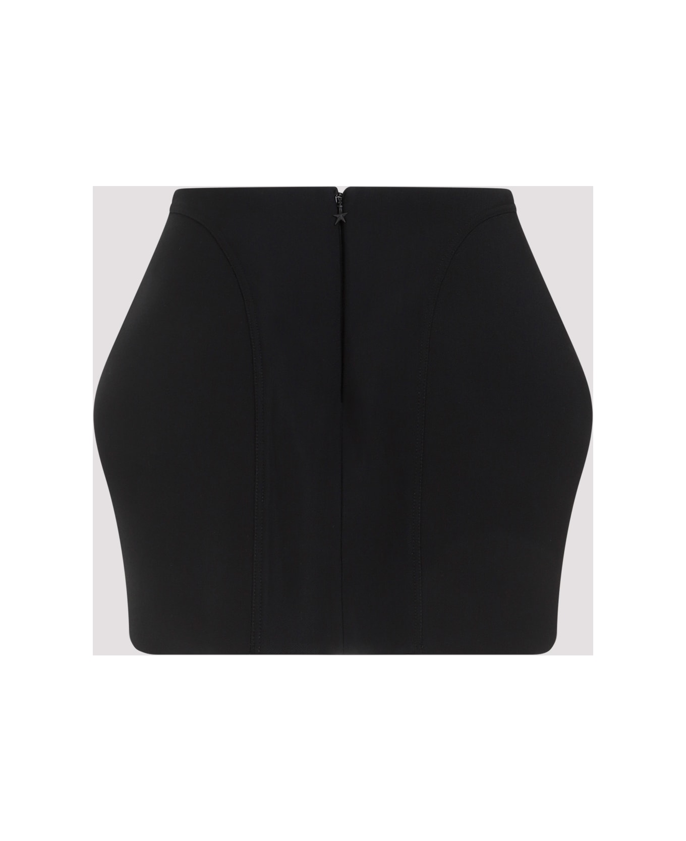 Mugler Viscose Mini Skirt - Black