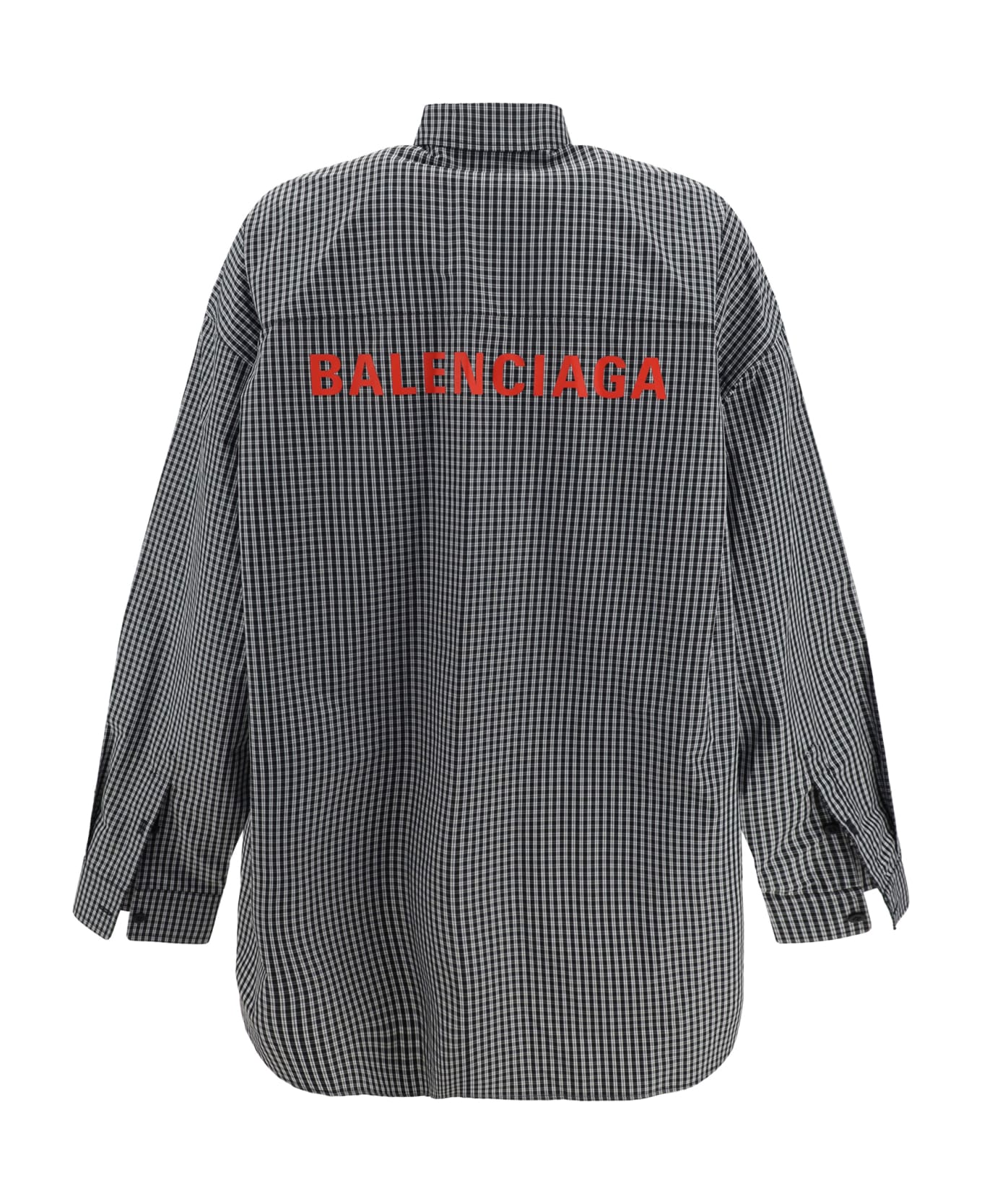 Balenciaga Check Print Shirt - Black/white シャツ
