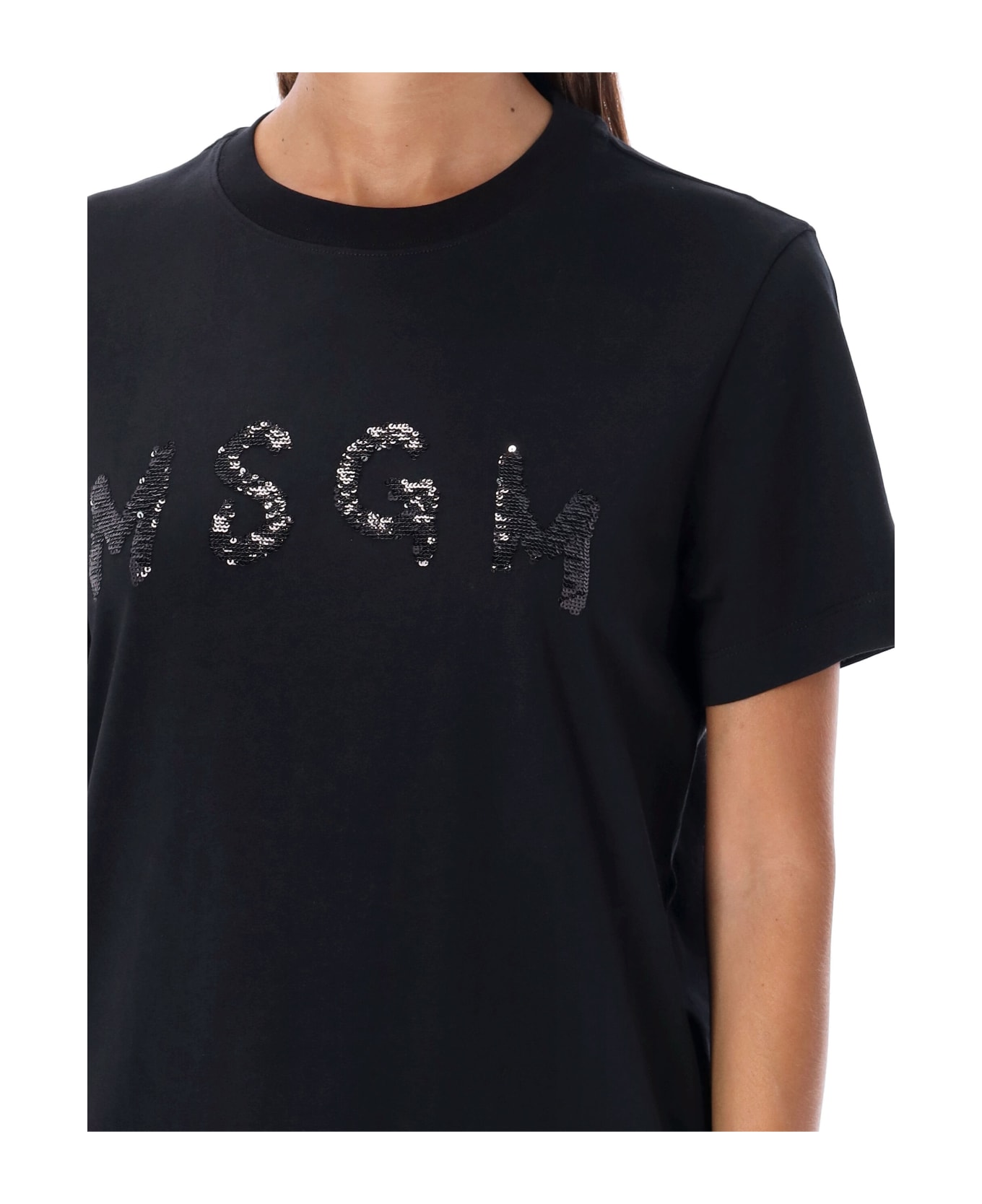 MSGM T-shirt Logo Sequin - C