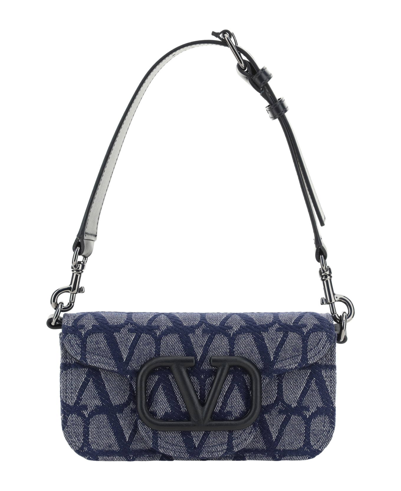 Valentino Garavani Toile Iconographe Handbag - Melange-denim/nero