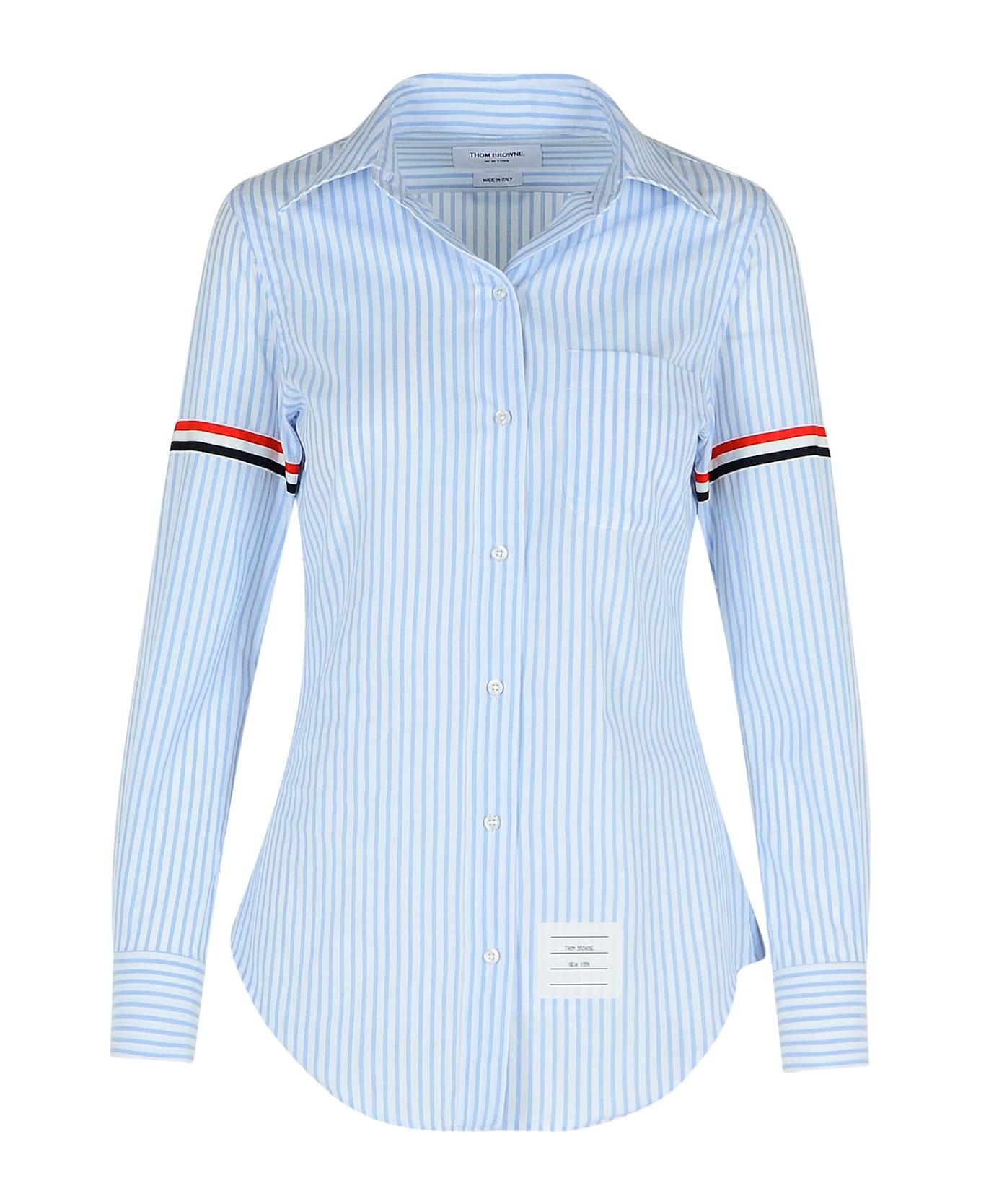 Thom Browne 'armband' Light Blue Cotton Shirt - Light Blue