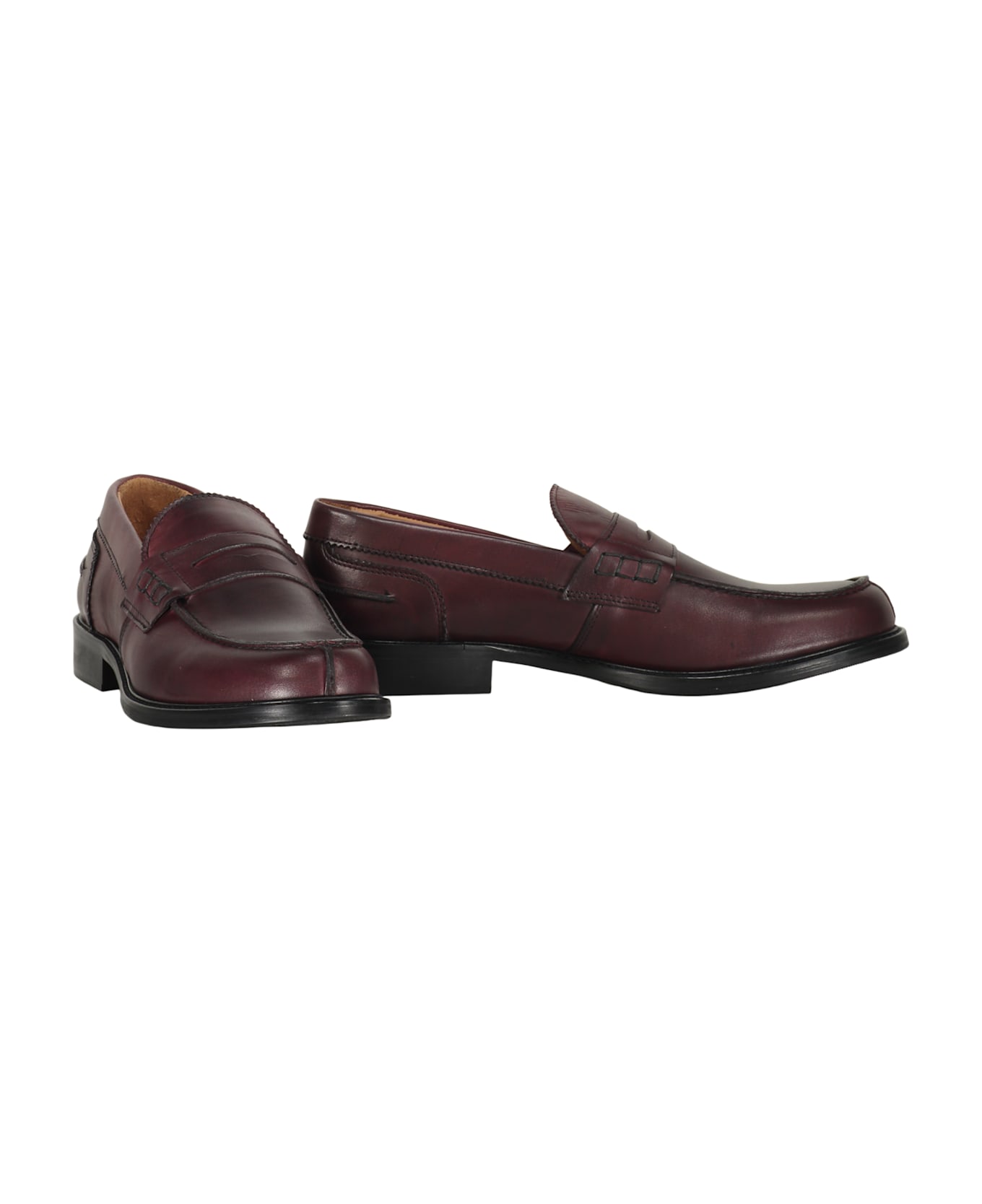 Bruno Magli Calfskin Loafers - Burgundy