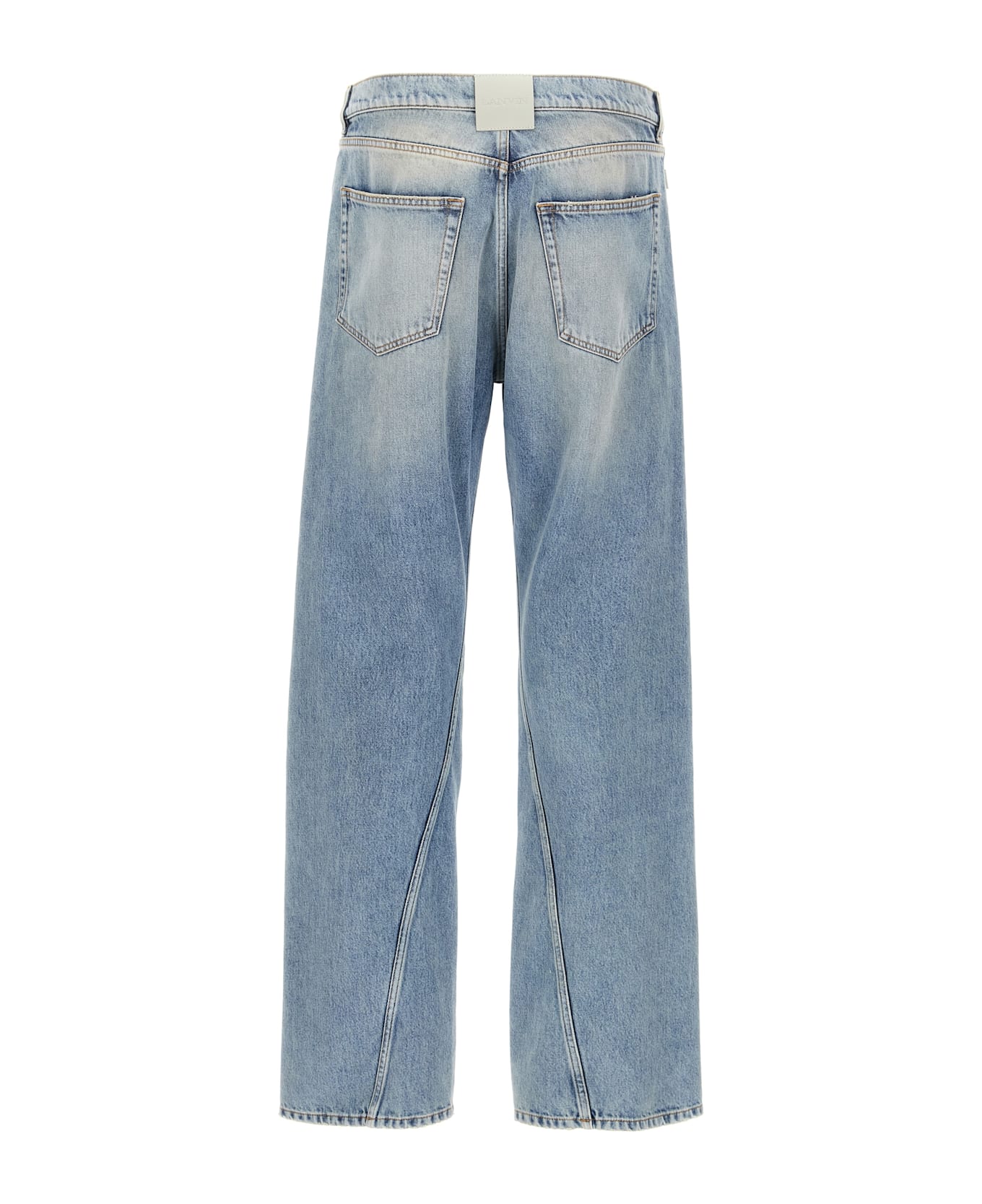 Lanvin Twisted Hem Jeans - Light Blue