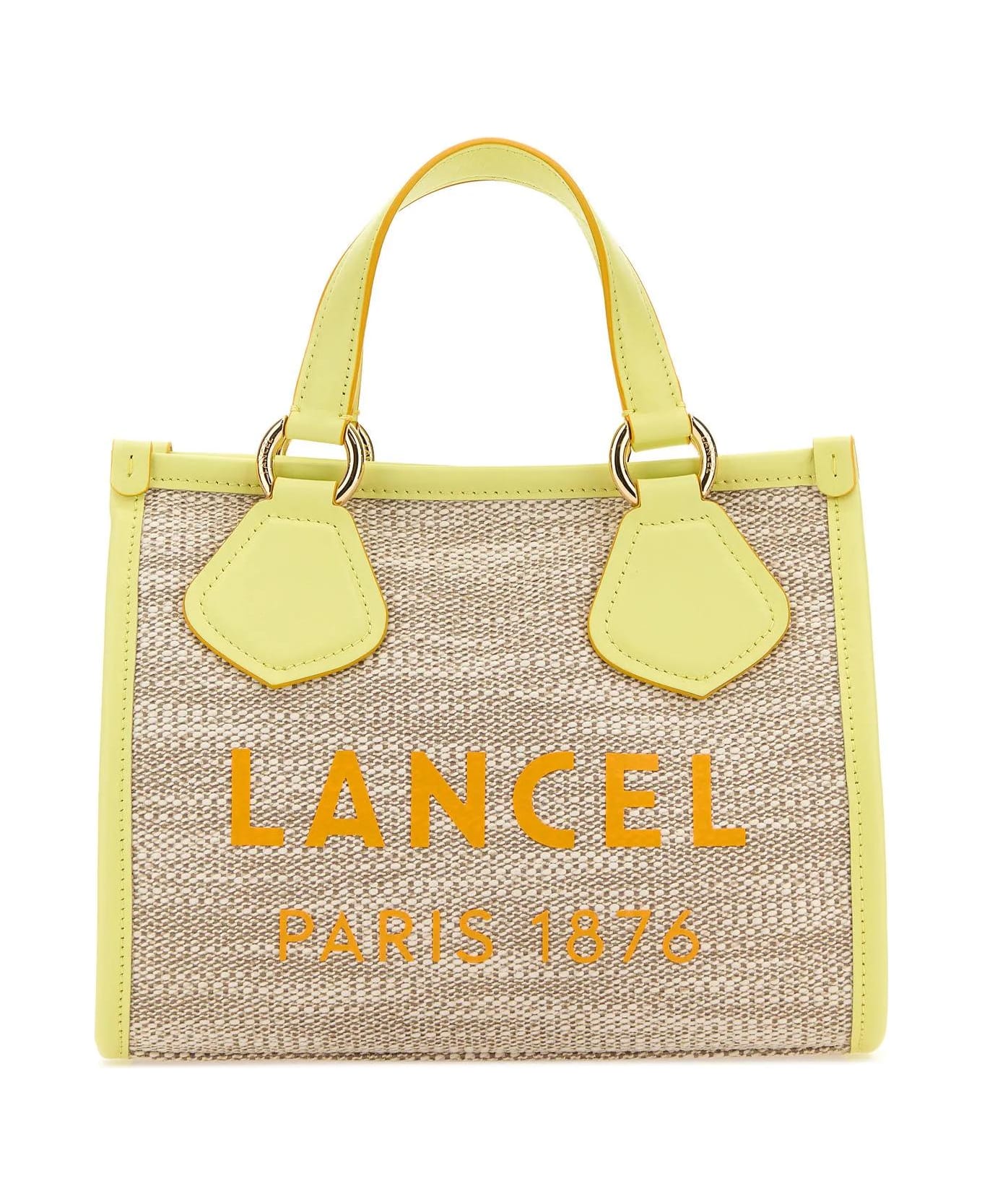 Lancel Multicolor Canvas Summer Shopping Bag - Ec Natural Lime Mango