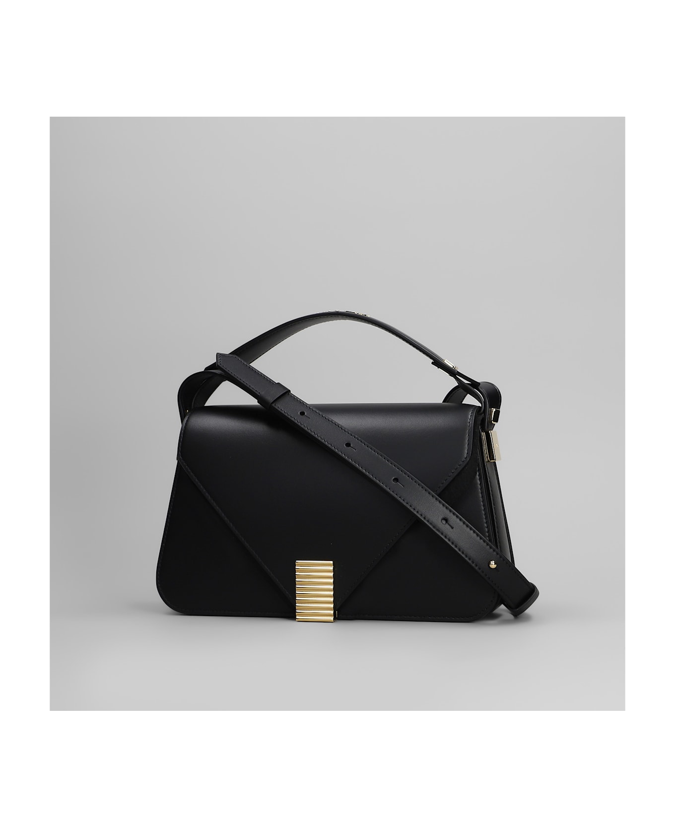 Lanvin Concerto Shoulder Bag In Black Leather - black
