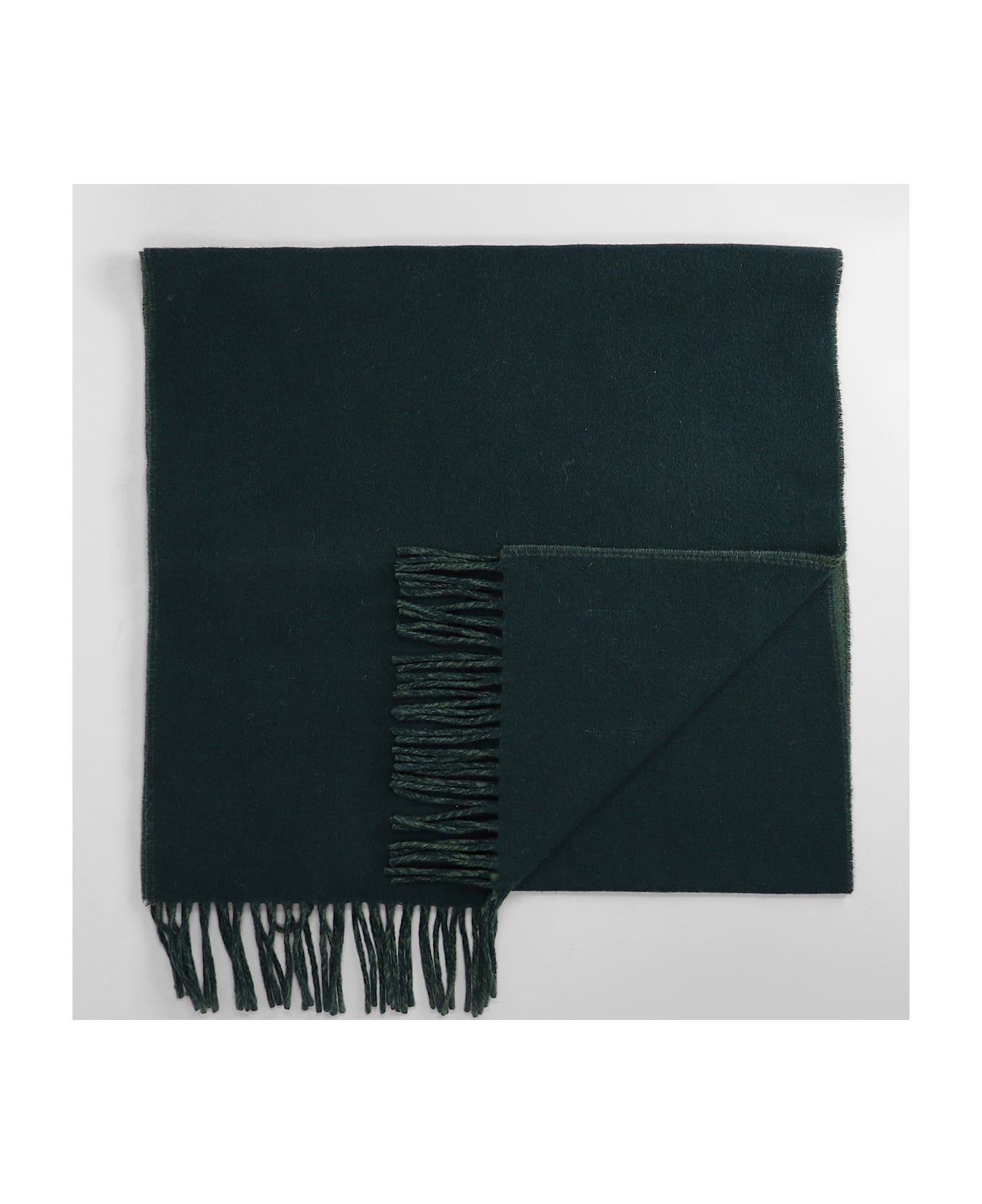 Maison Kitsuné Scarve In Green Wool - Green スカーフ