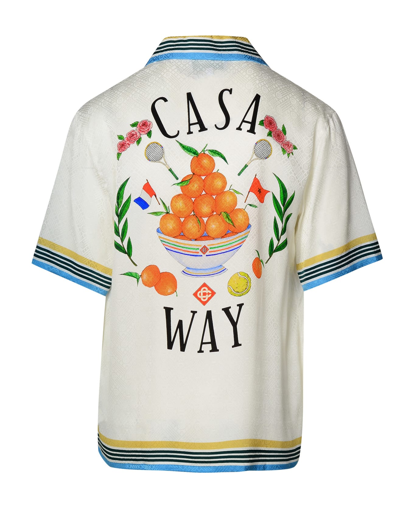 Casablanca White Silk Shirt - Casa Way