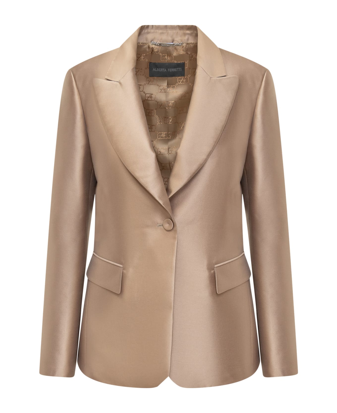 Alberta Ferretti Mikado Blazer - BEIGE