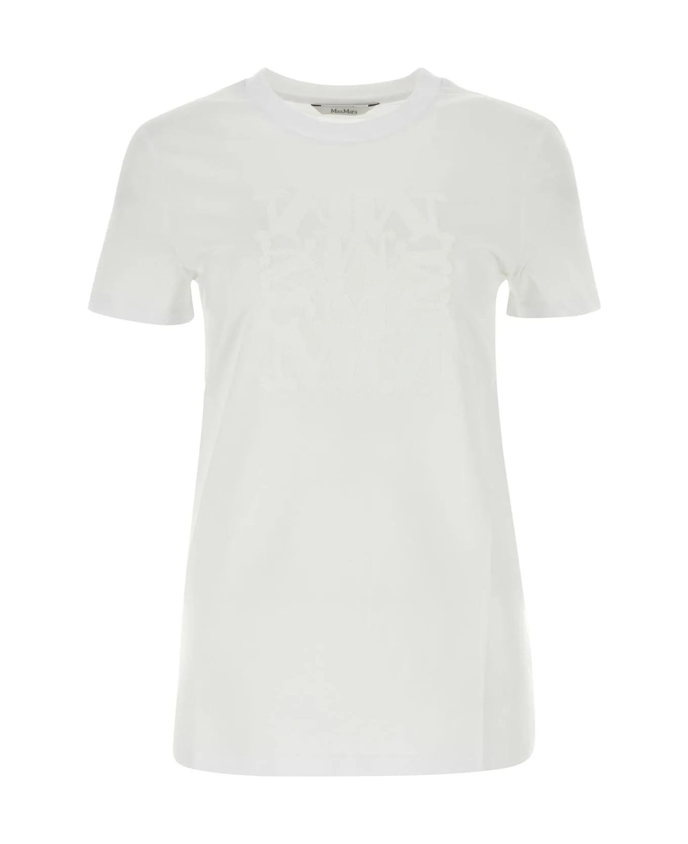 Max Mara White Cotton Taverna T-shirt - White