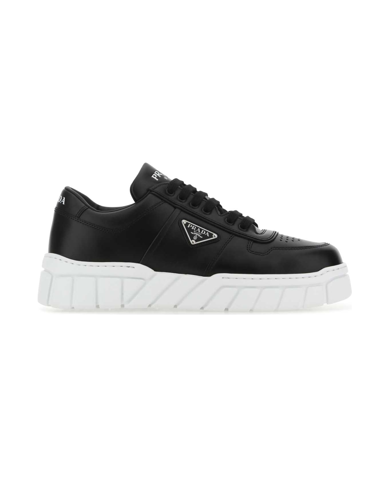 Prada Black Leather Sneakers - F0632