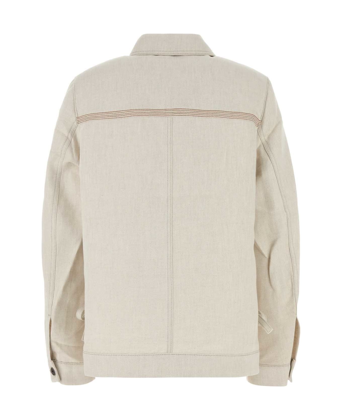 Loewe Sand Cotton Blend Jacket - ECRU