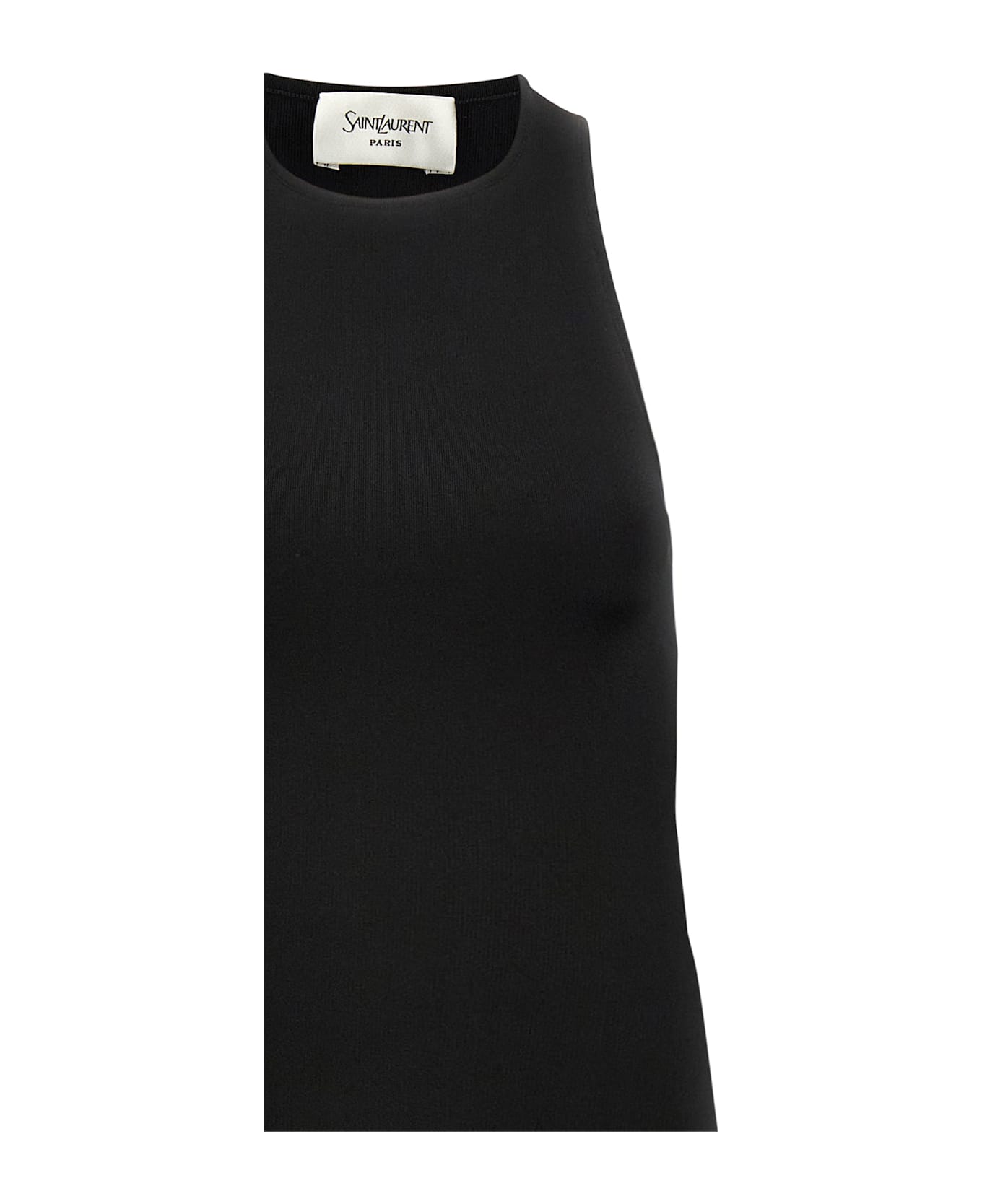 Saint Laurent Long Viscose Dress - BLACK