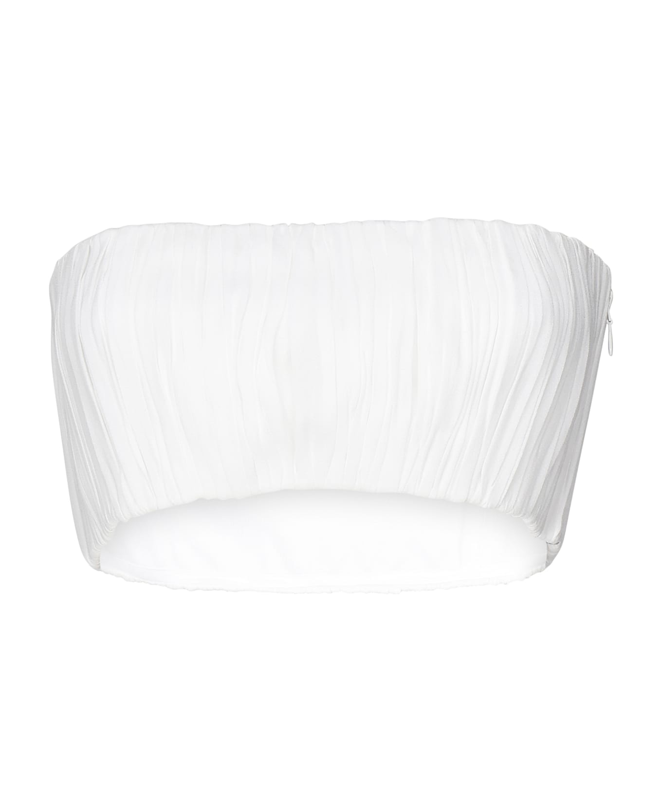 Alaia Bralette In Georgette - White