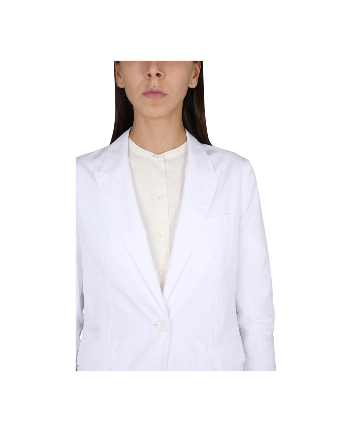 Aspesi V-neck Jacket - WHITE