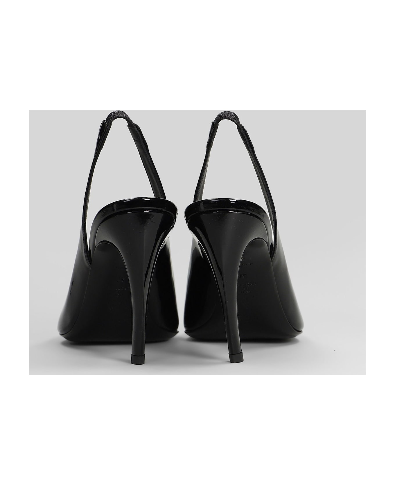 The Attico Viper Pumps In Black Patent Leather - black