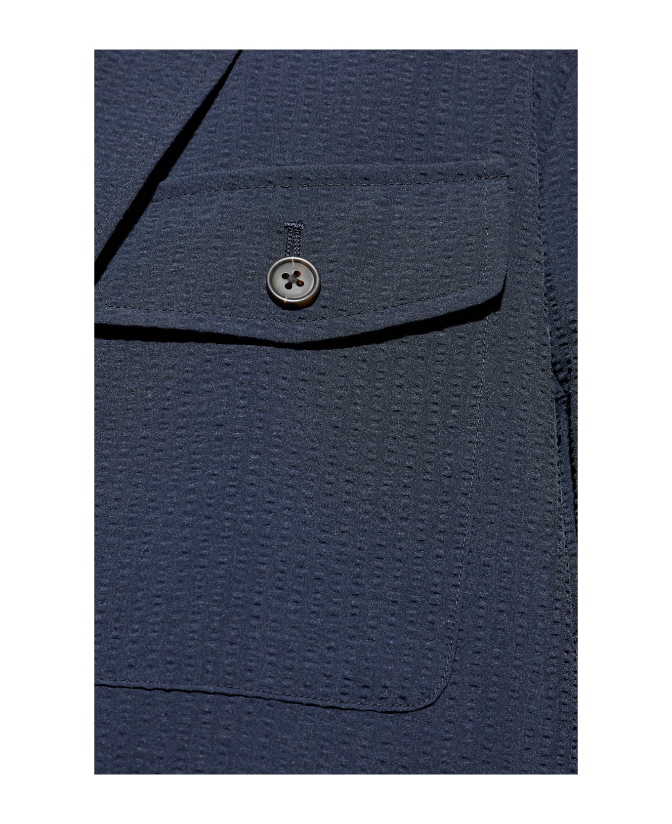 Emporio Armani Blazer With Open Lapels - Blue
