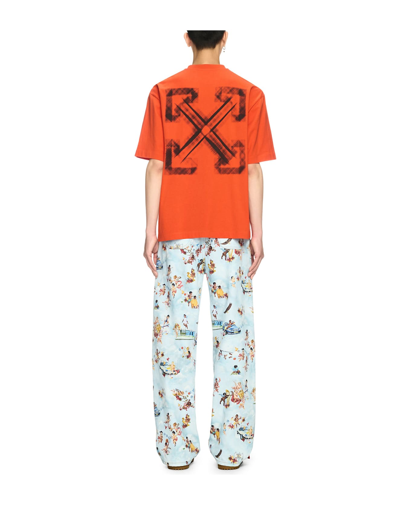 Off-White Vibe Arrow Skate S/s Tee - Yellow & Orange