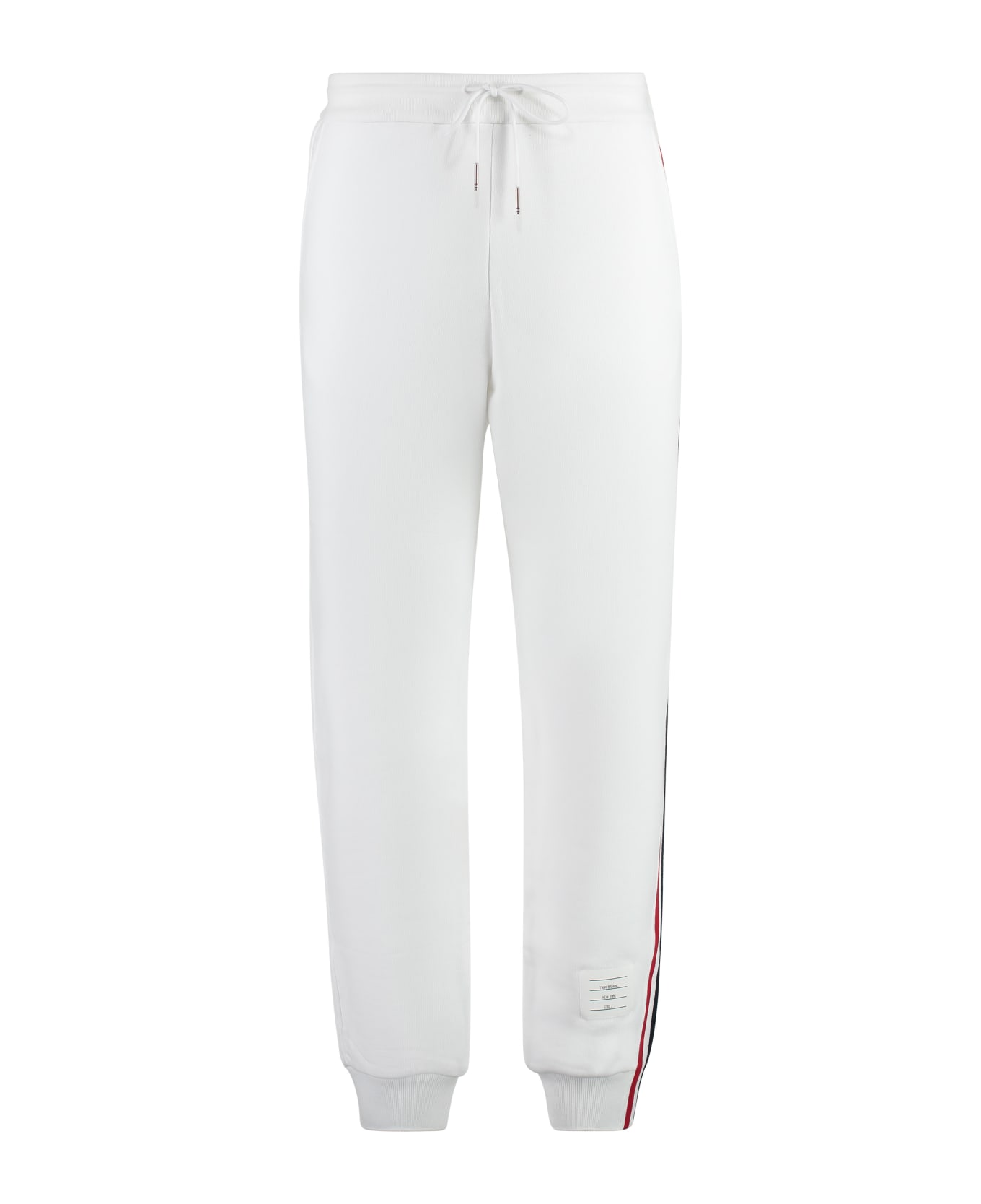 Thom Browne Wool Track-pants With Knitted Side Stripes - White