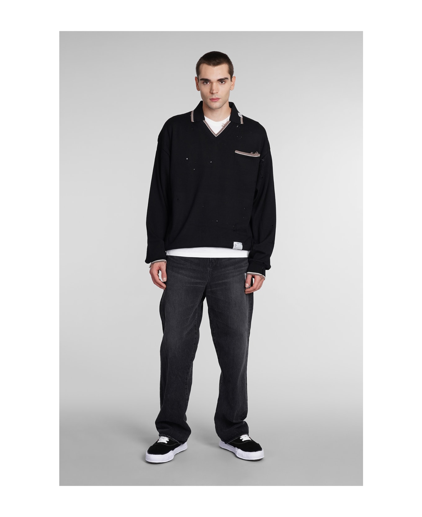Mihara Yasuhiro Jeans In Black Cotton | italist