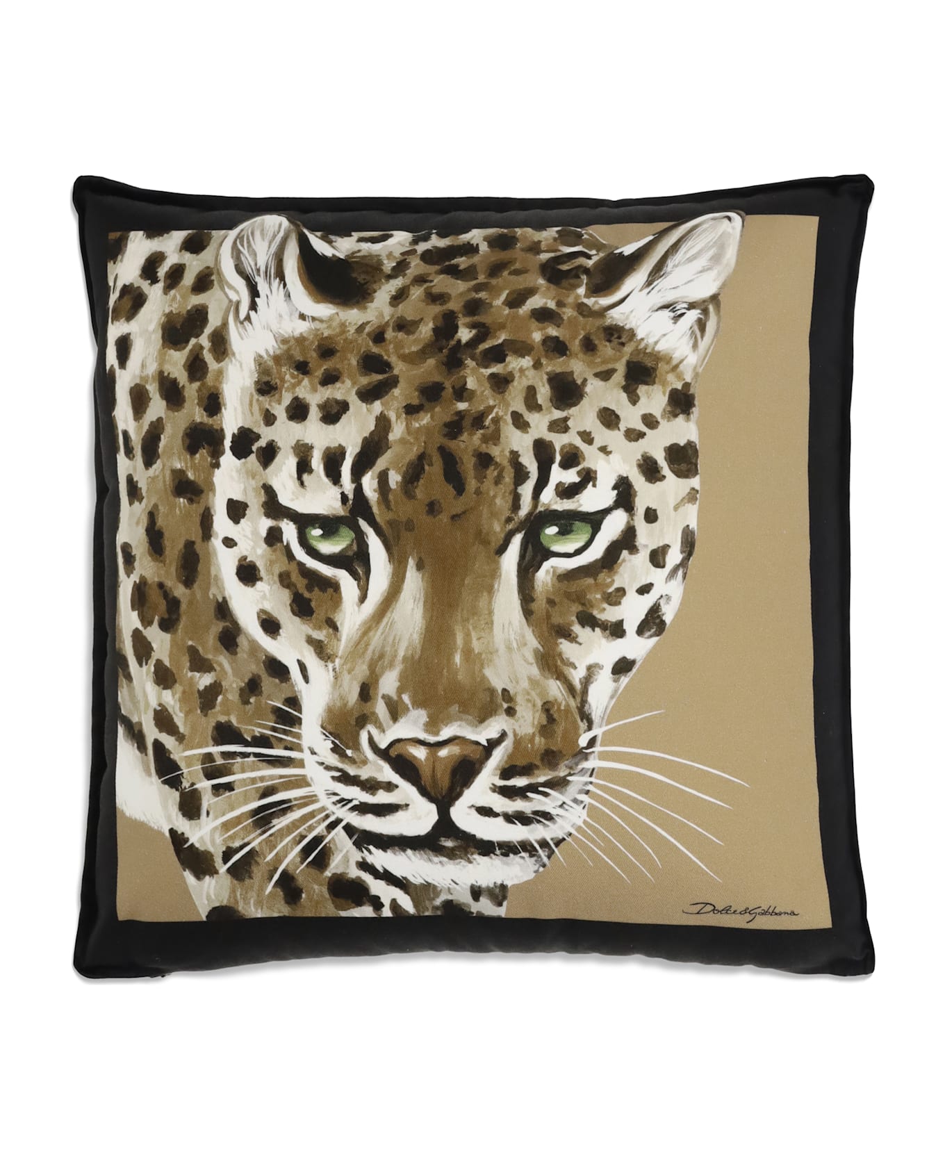 Dolce & Gabbana Leopard Canvas Pillow