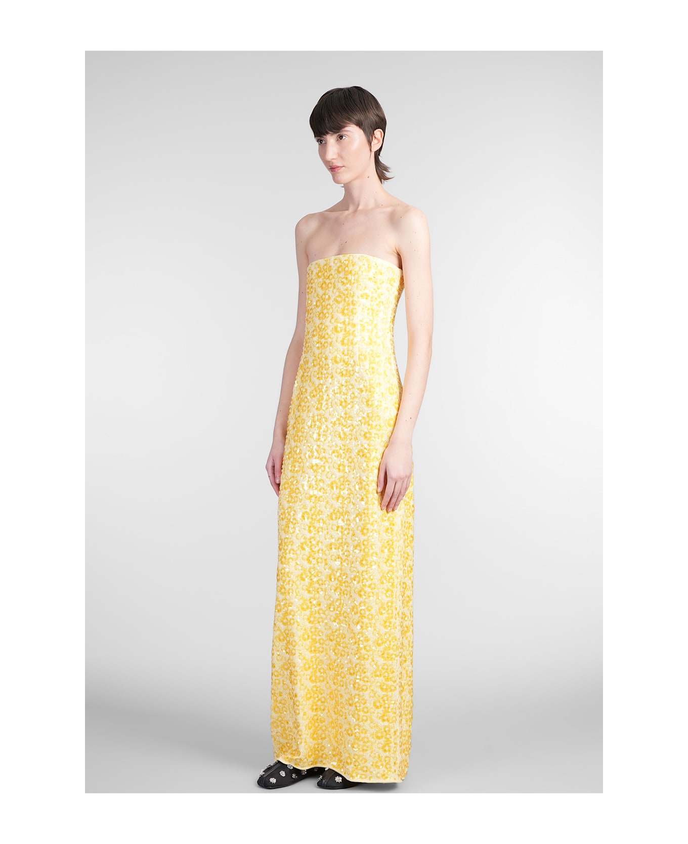 Simkhai Savia Dress Woman In Yellow Rayon - yellow