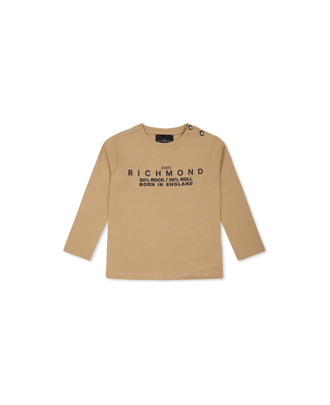 Richmond Beige T-shirt For Baby Boy With Logo - Beige