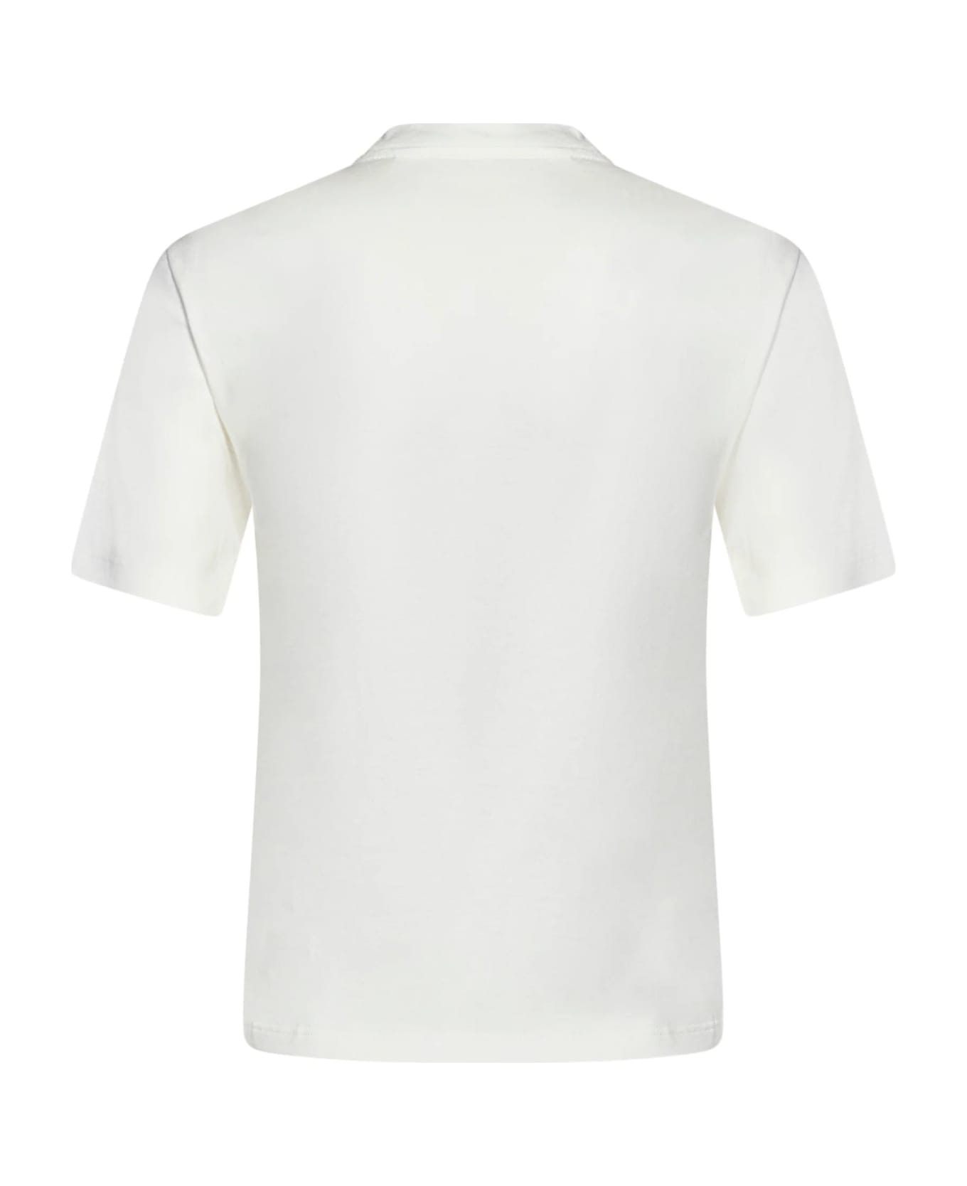 Palm Angels White Cotton T-shirt - White