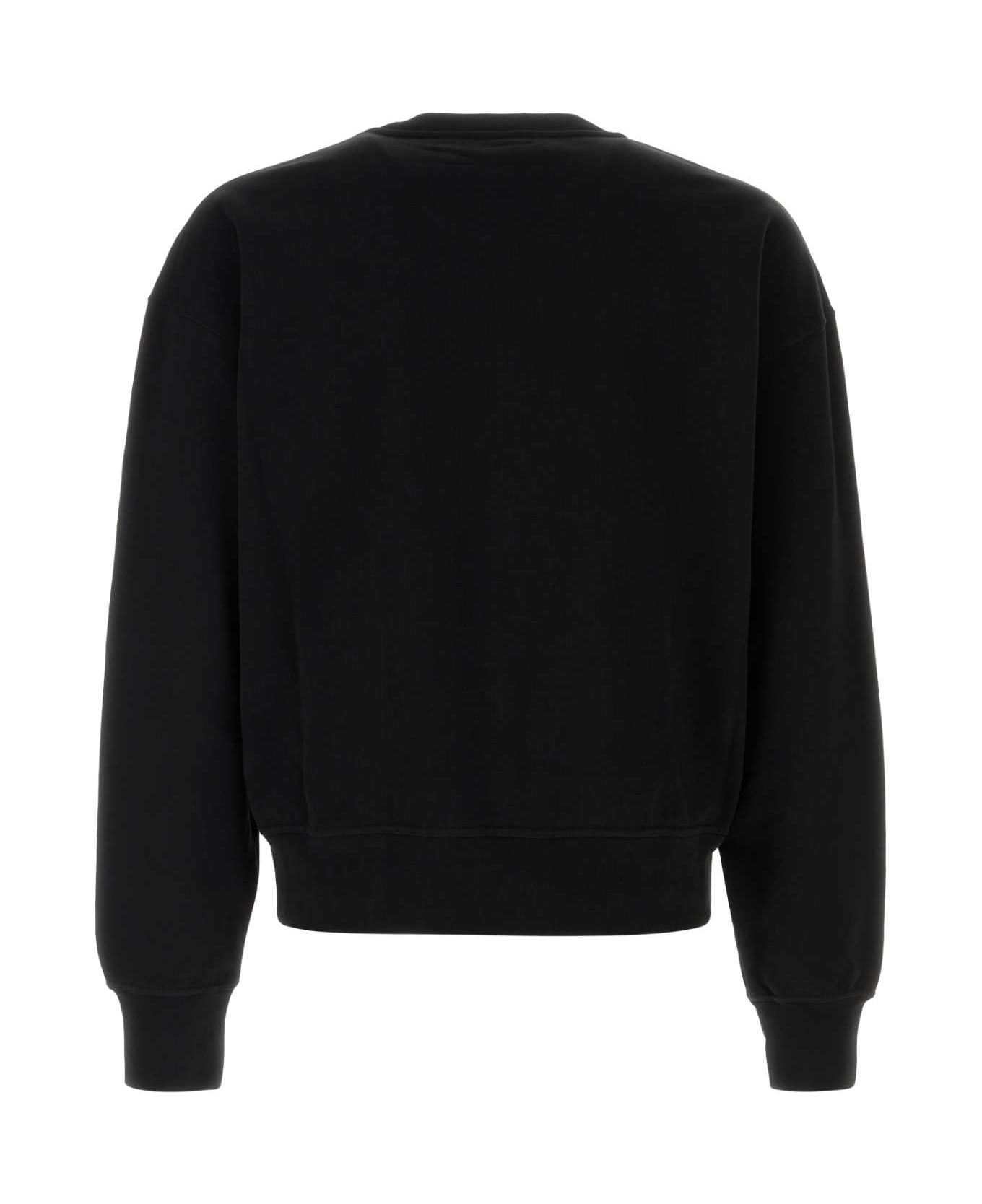 Alexander McQueen Black Cotton Sweatshirt - BLACKBLACK