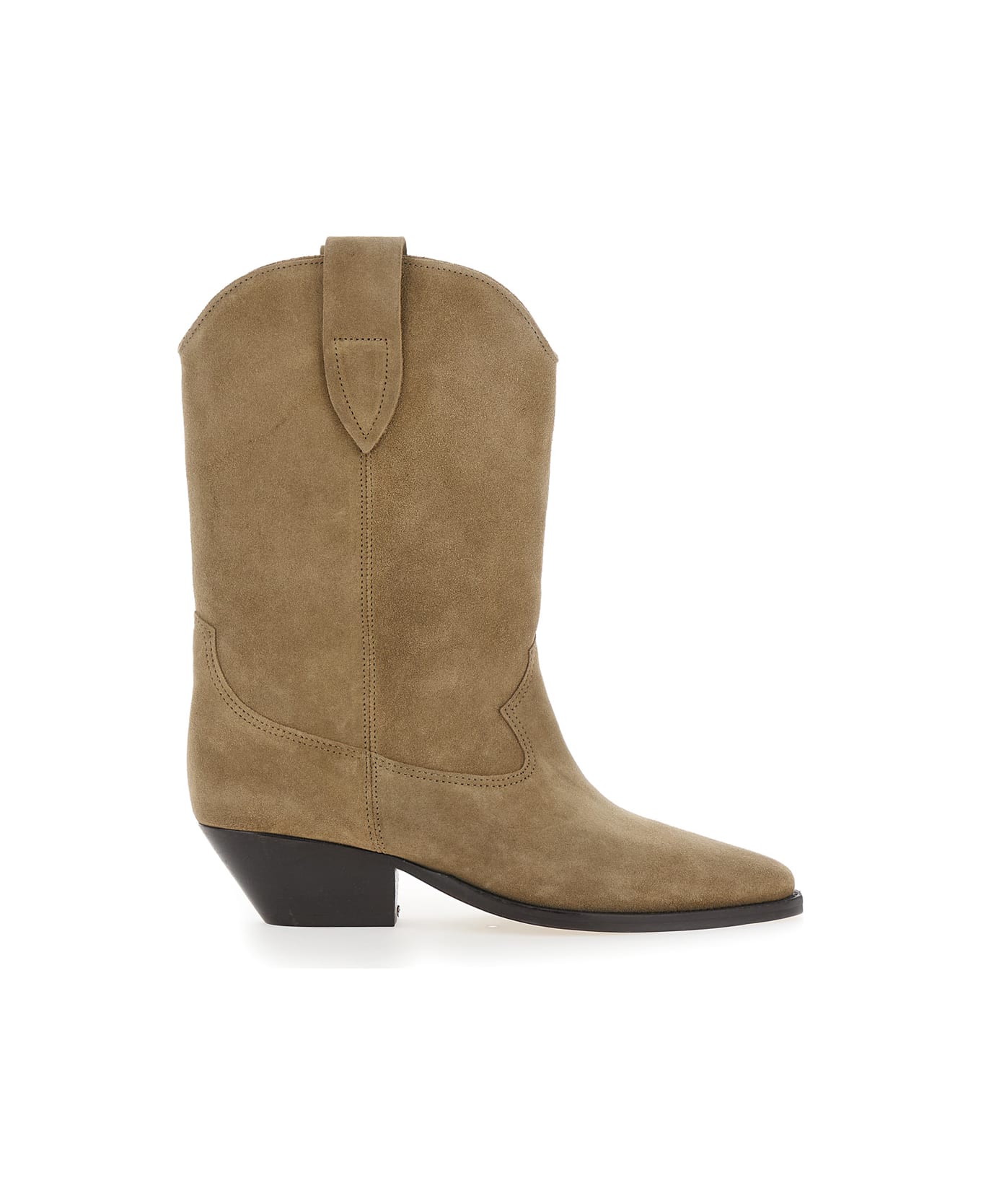 Isabel Marant 'duerto' Beige Western Style Boots In Suede Woman Isabel Marant - Beige