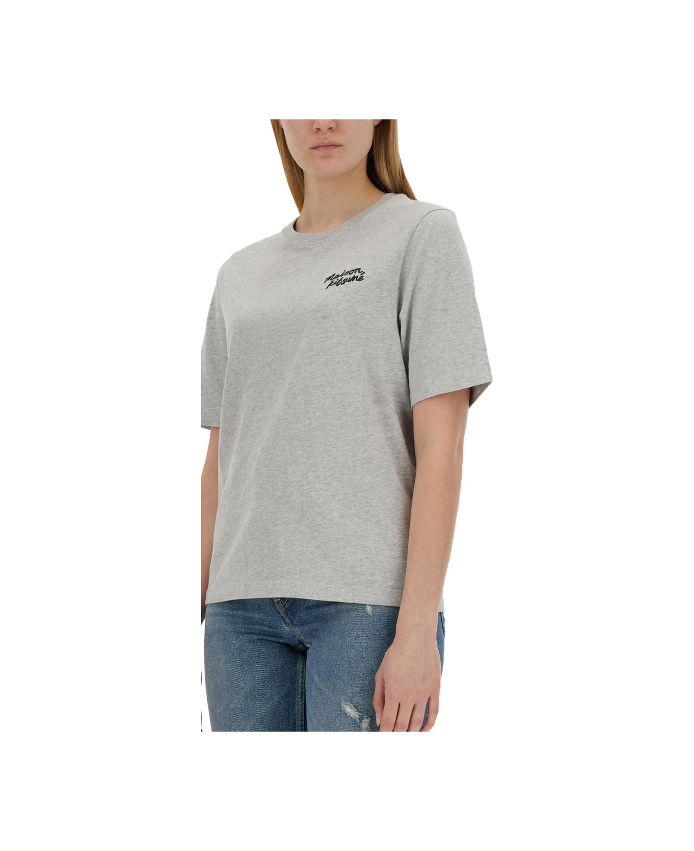 Maison Kitsuné T-shirt With Logo - GREY Tシャツ