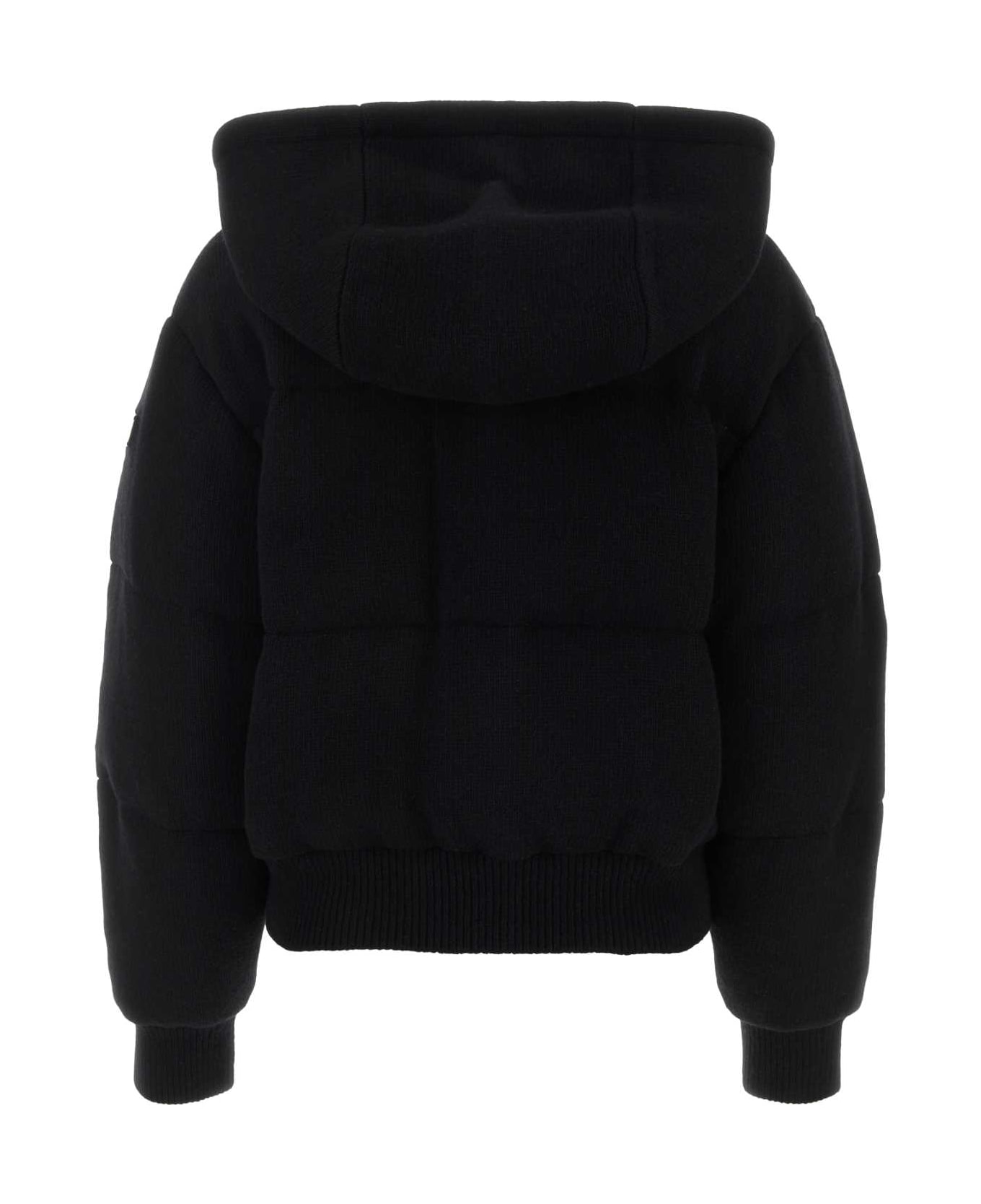 Prada Black Stretch Wool Blend Padded Jacket - NERO