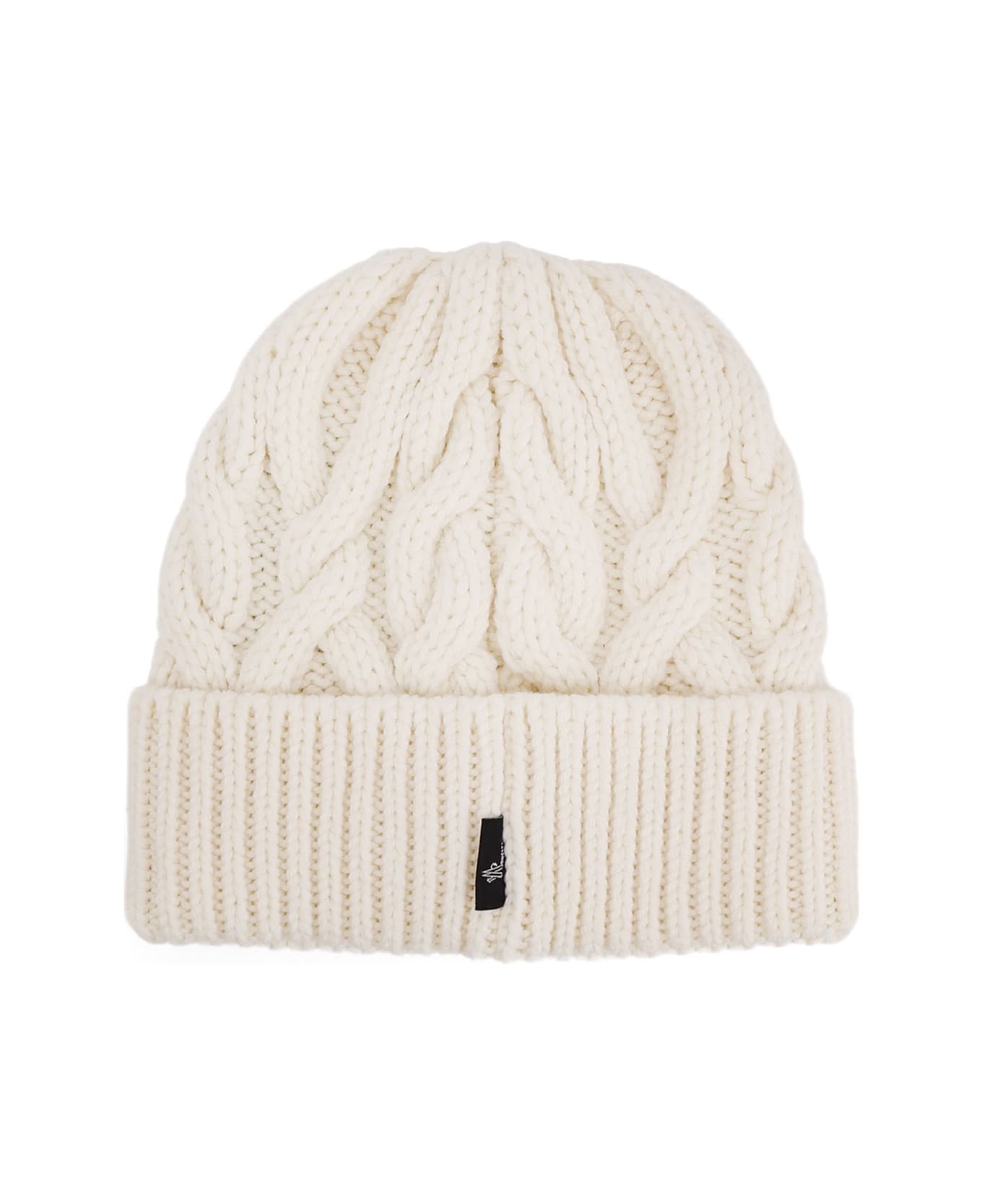 Moncler Grenoble Virgin Wool Beanie Hat - White