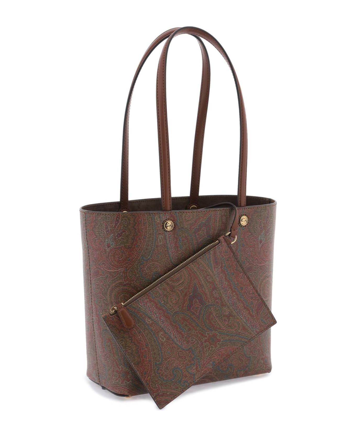 Etro Medium Etro Essential Shopping Bag With Clutch - Brown