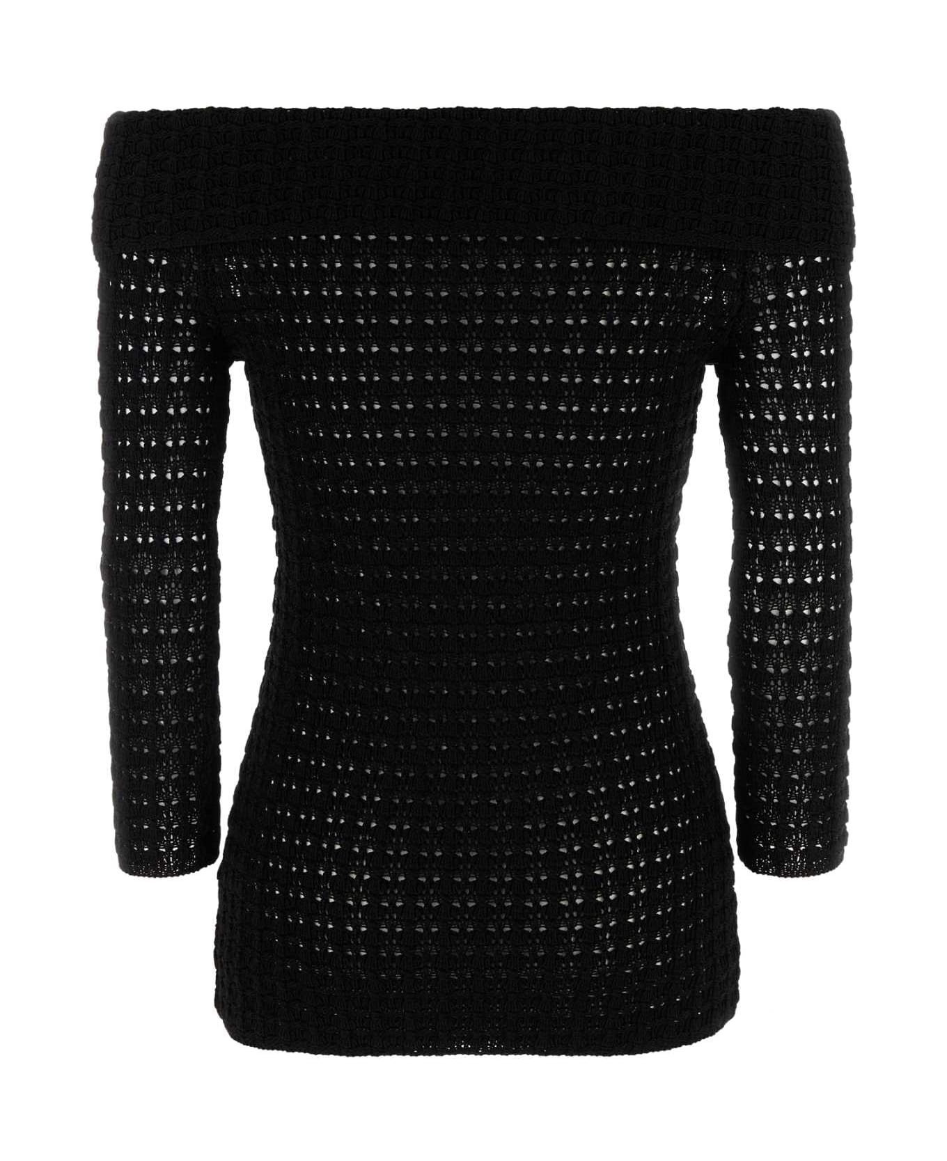 Isabel Marant Black Crochet Dermotte Sweater - BLACK