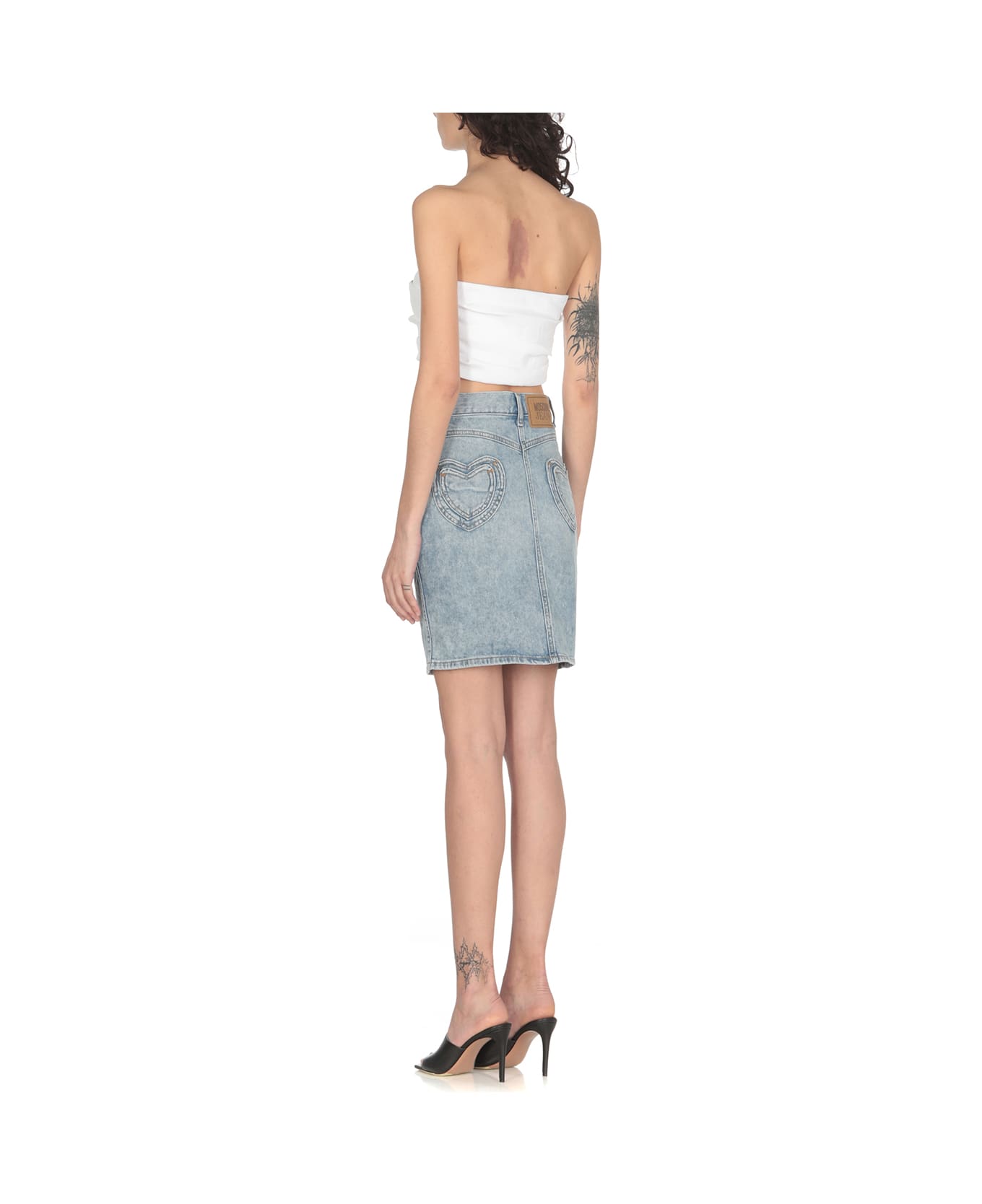 M05CH1N0 Jeans Cotton Mini Skirt - Blue スカート
