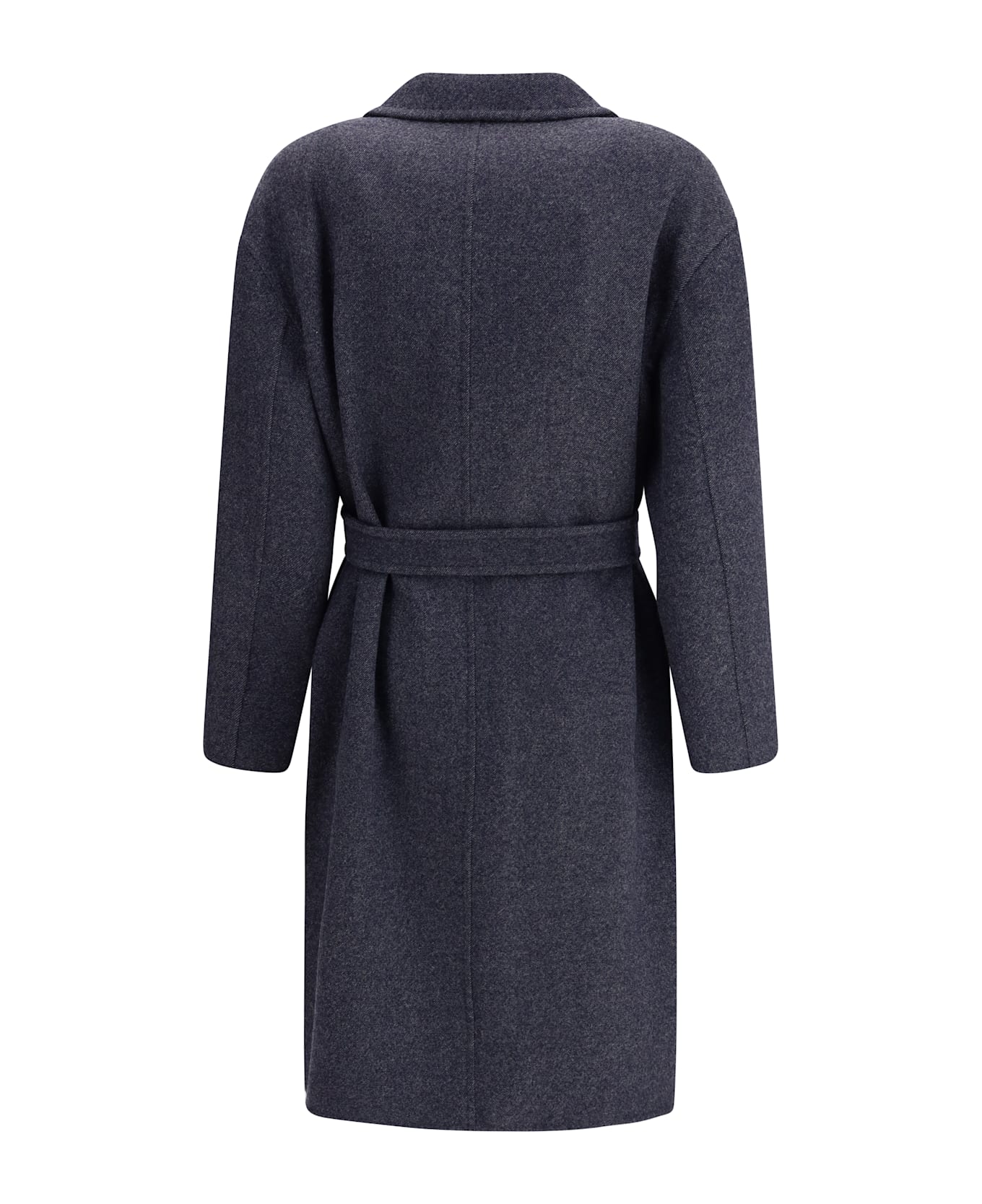 Max Mara Denim-effect Wool Carnia Coat