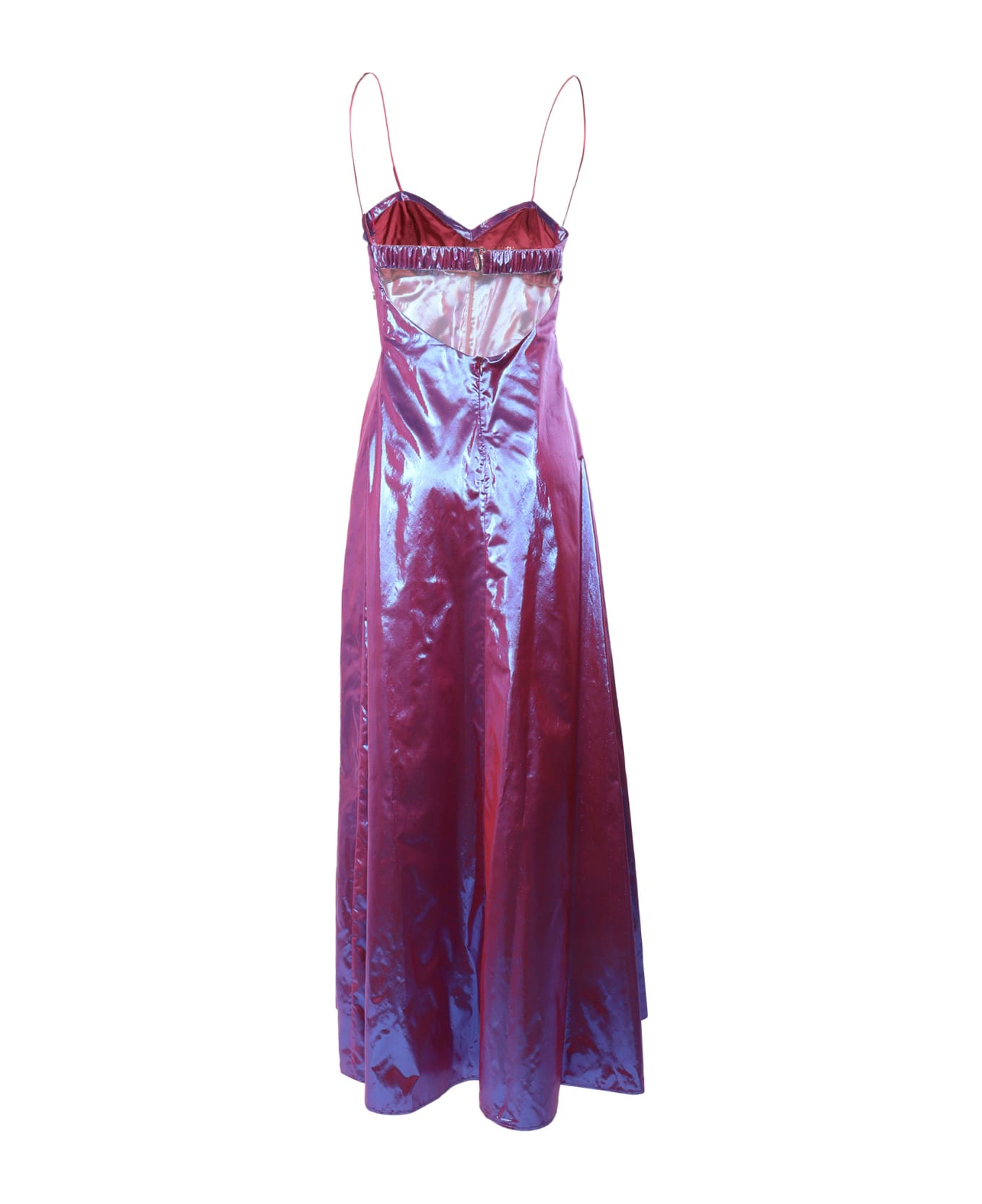Forte_Forte Long Metallic Dress - PURPLE